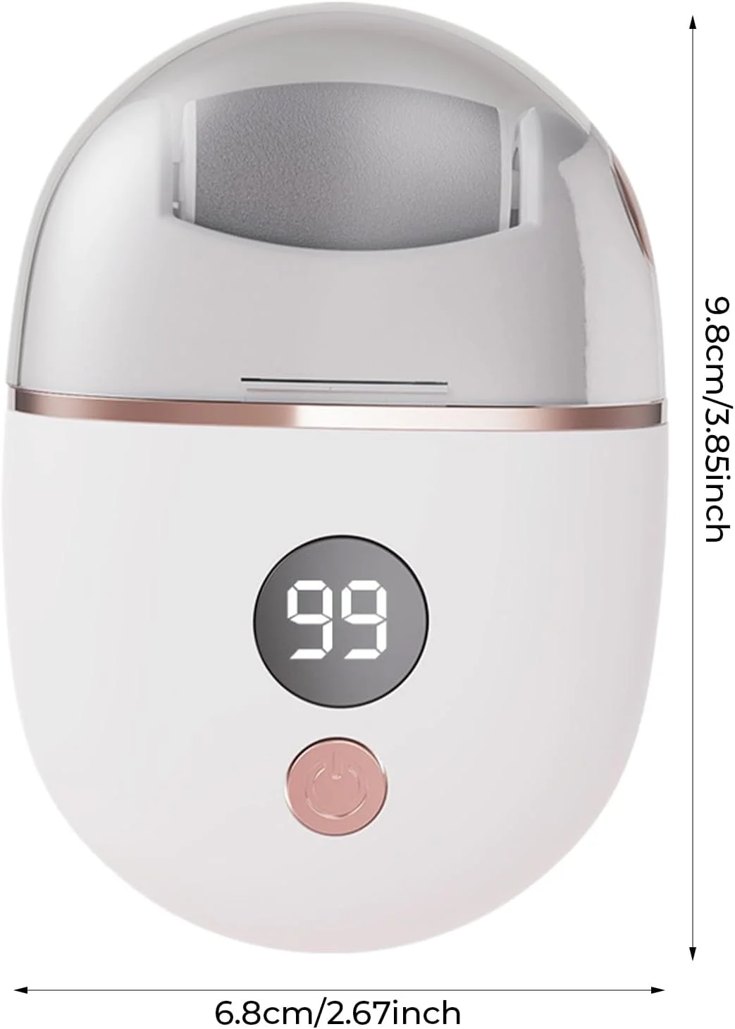 سوهان برقی پا | دستگاه سوهان برقی از بین برنده پینه پا، آسیاب شارژی با نمایشگر باتری و 3 سری، ابزار پدیکور برای پوست های خشک و ترک خورده