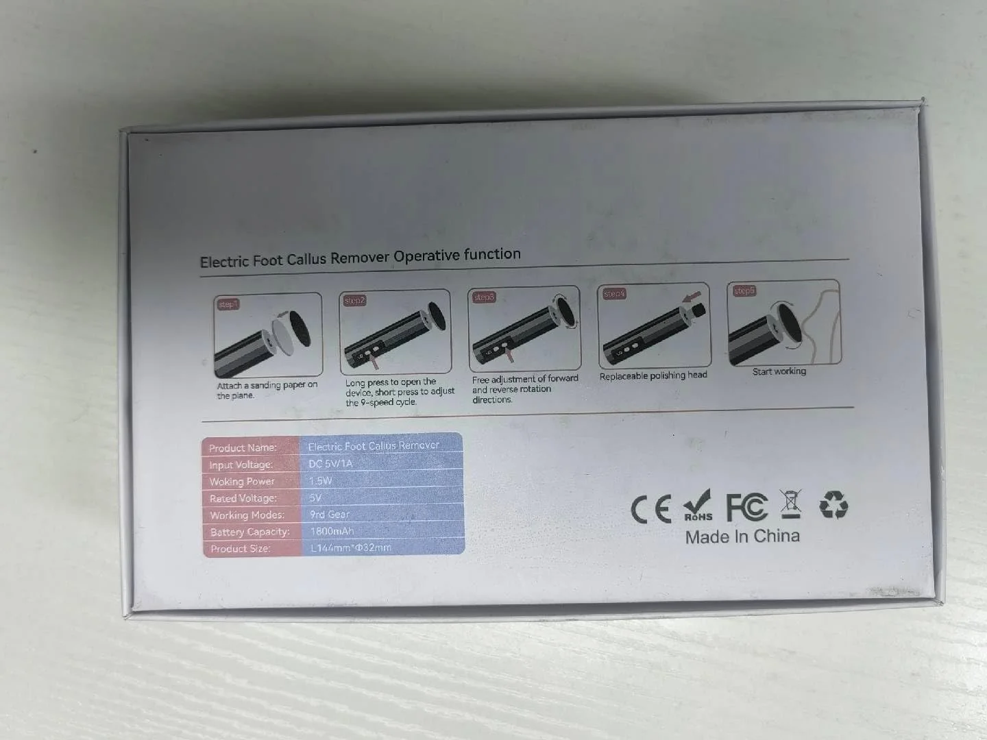 سوهان برقی پینه پا 2 در 1، مجموعه سوهان برقی قابل شارژ پا با سرهای قابل تعویض، 9 سرعت برای پاشنه های ترک خورده، پینه و پوست مرده