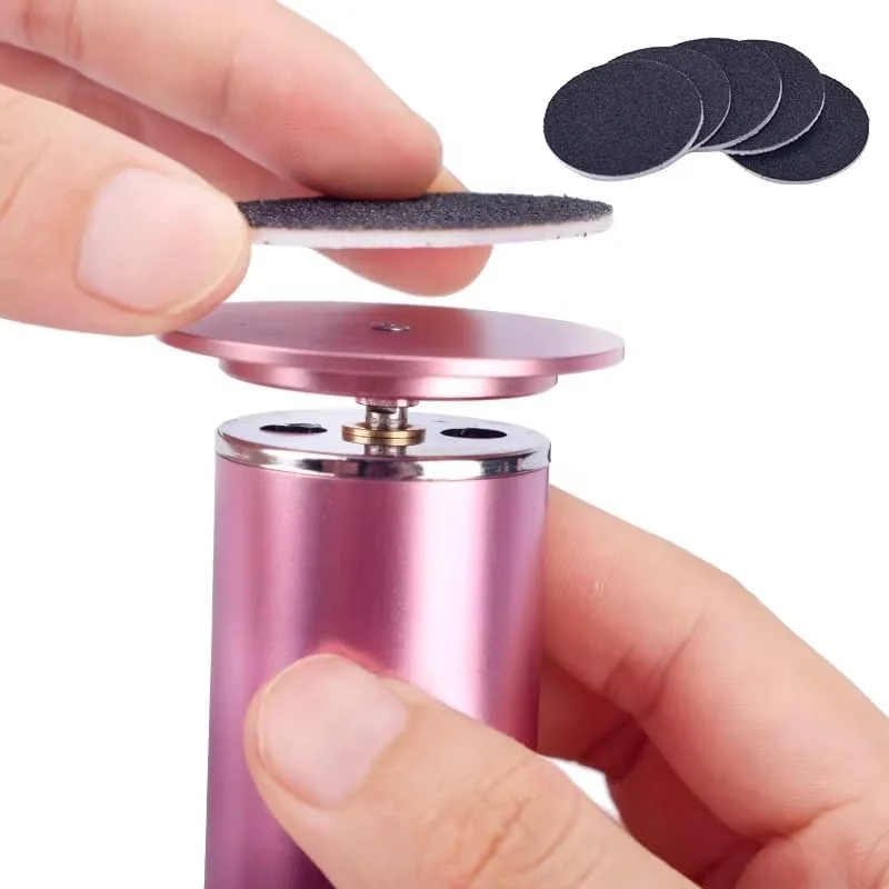 سوهان برقی پا برای از بین بردن پینه، مراقبت از پا، پاشنه پا، از بین بردن پوست مرده، مجموعه ابزار پدیکور، سمباده آسیاب برقی پا (صورتی)