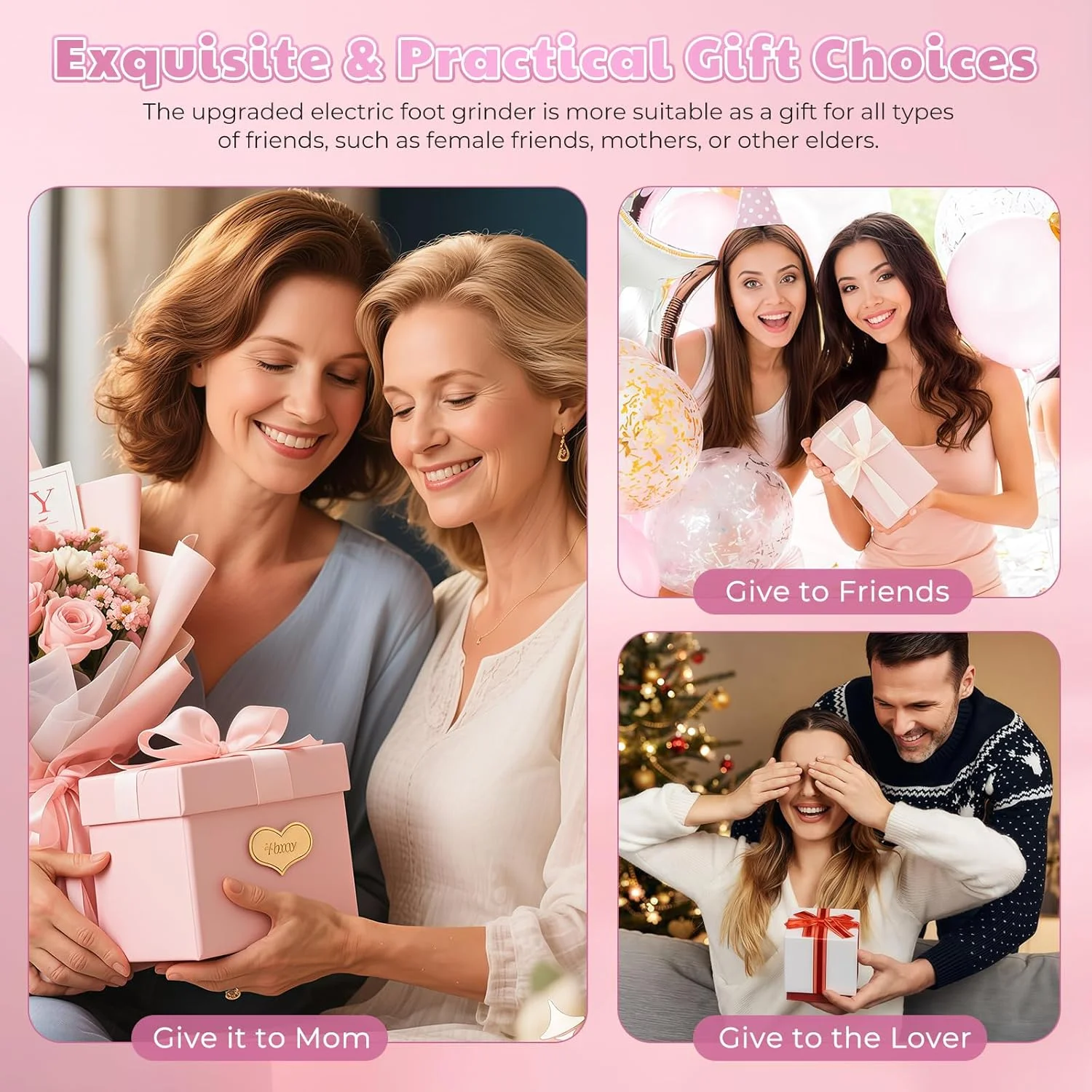 Electric Callus Remover, Electric Foot File, Pedicure, Pedicure Set, Foot Care, Electric Callus with 60 Interchangeable Foot Files, USB Rechargeable for Corns, Fissy Heels (Black)