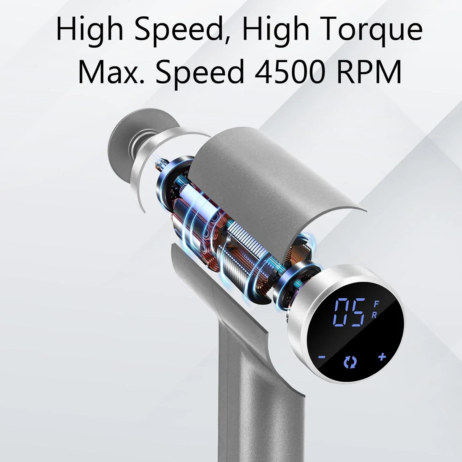 Electric Foot File Feet Hard Skin Remover 4500RPM, Adjustable Speed Foot Sander, Professional Electric Callus Remover for Women Men Calluses Dry Dead Skin Cracked Heel, Gray