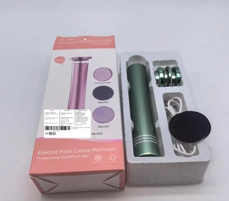 Electric Callus Remover, Electric Foot File, Pedicure, Pedicure Set, Foot Care, Electric Callus with 60 Interchangeable Foot Files, USB Rechargeable for Corns, Fissy Heels (Black)