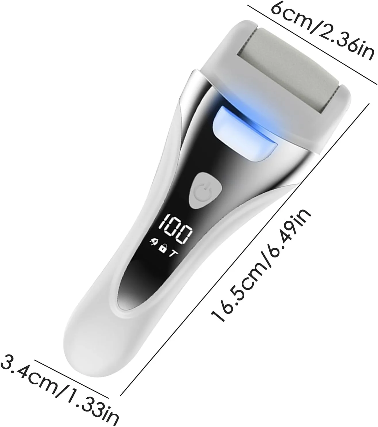 Electric Feet Callus Remover, 2-speed Foot File Electric, USB Charging Digital Display Automatic Scrubber For Dry Heels
