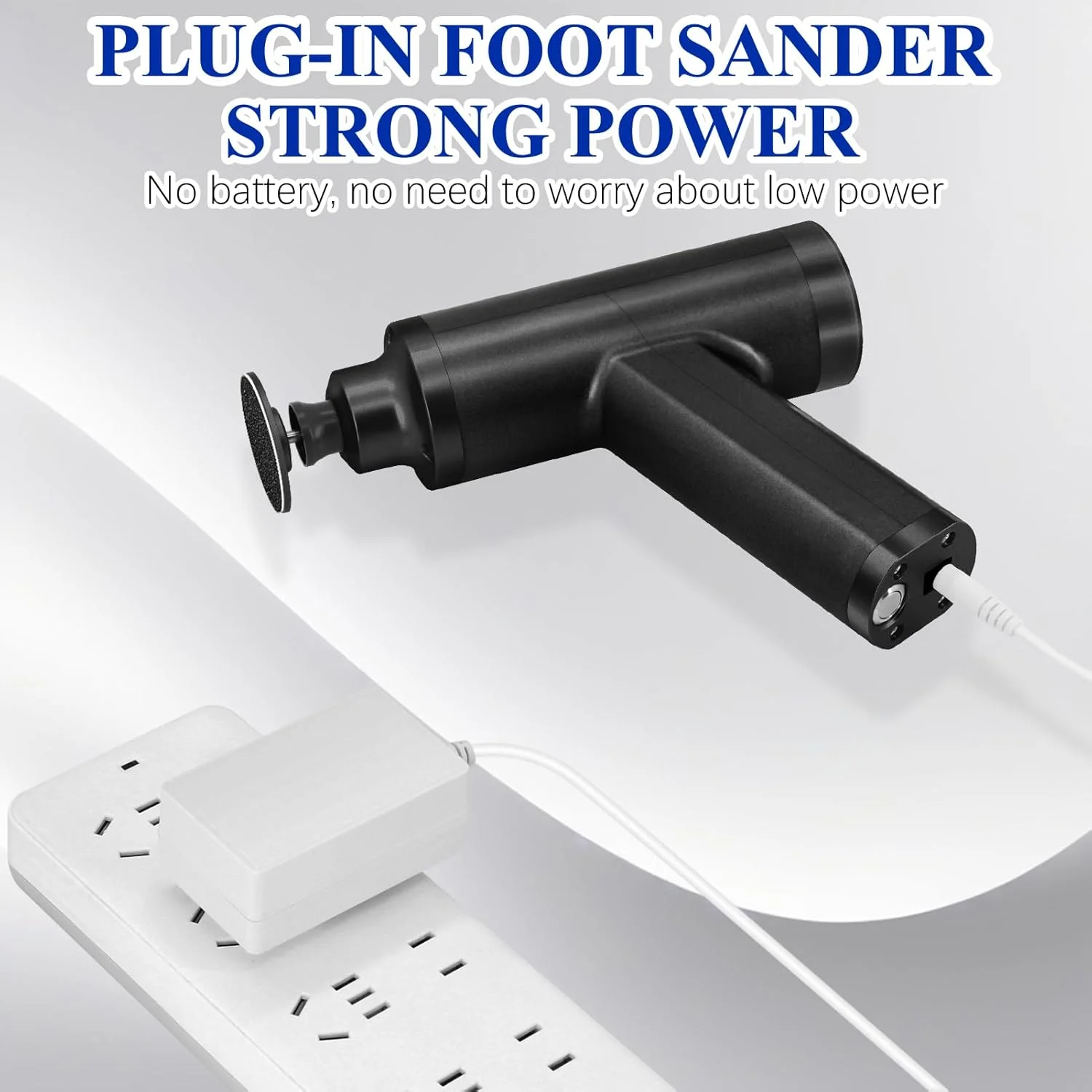 Electric Foot File Feet Hard Skin Remover, Adjustable Speed 4500rpm, Professional Electric Callus Remover Foot Sander for Women Men Dry Dead Skin Remover, Black