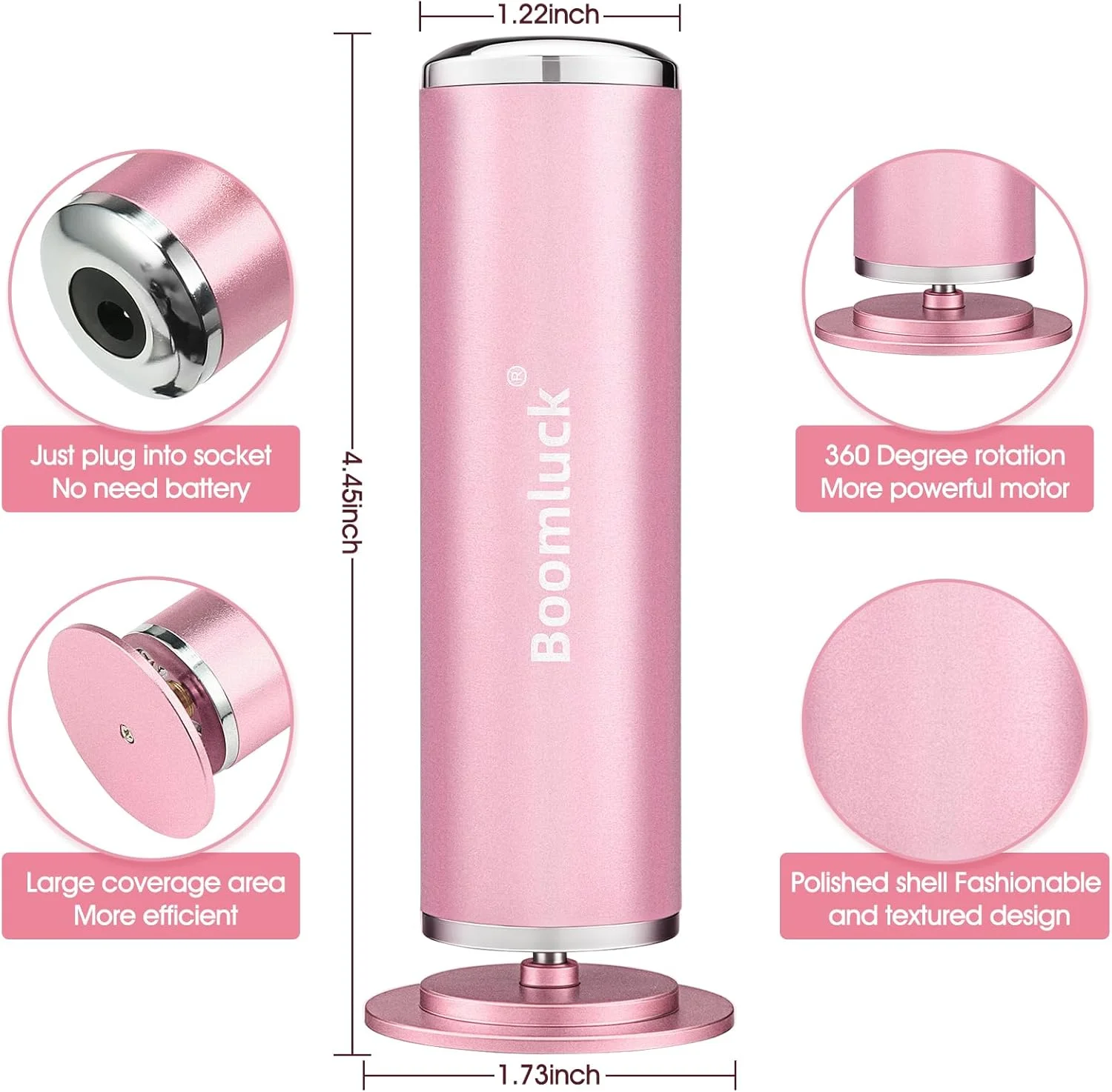 سوهان برقی پا برای از بین بردن پینه، سوهان برقی ارتقا یافته پا، سوهان پدیکور با سرعت قابل تنظیم به همراه 60 عدد دیسک سمباده برای پوست های مرده، خشک و ترک خورده، پوست سخت و پینه (صورتی)