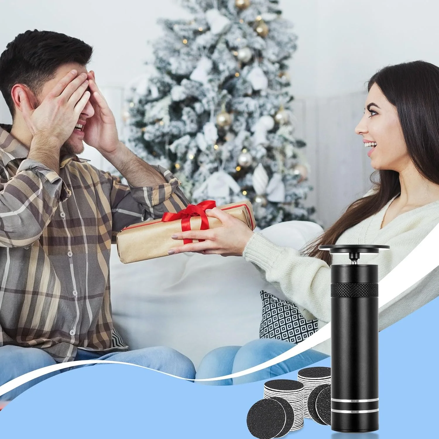 سوهان برقی پدیکور پا - سوهان برقی پا با سرعت قابل تنظیم به همراه 60 عدد دیسک سمباده ای مناسب برای از بین بردن پینه، پوست های مرده و ترک پاشنه آقایان و بانوان، ابزار حرفه ای پدیکور