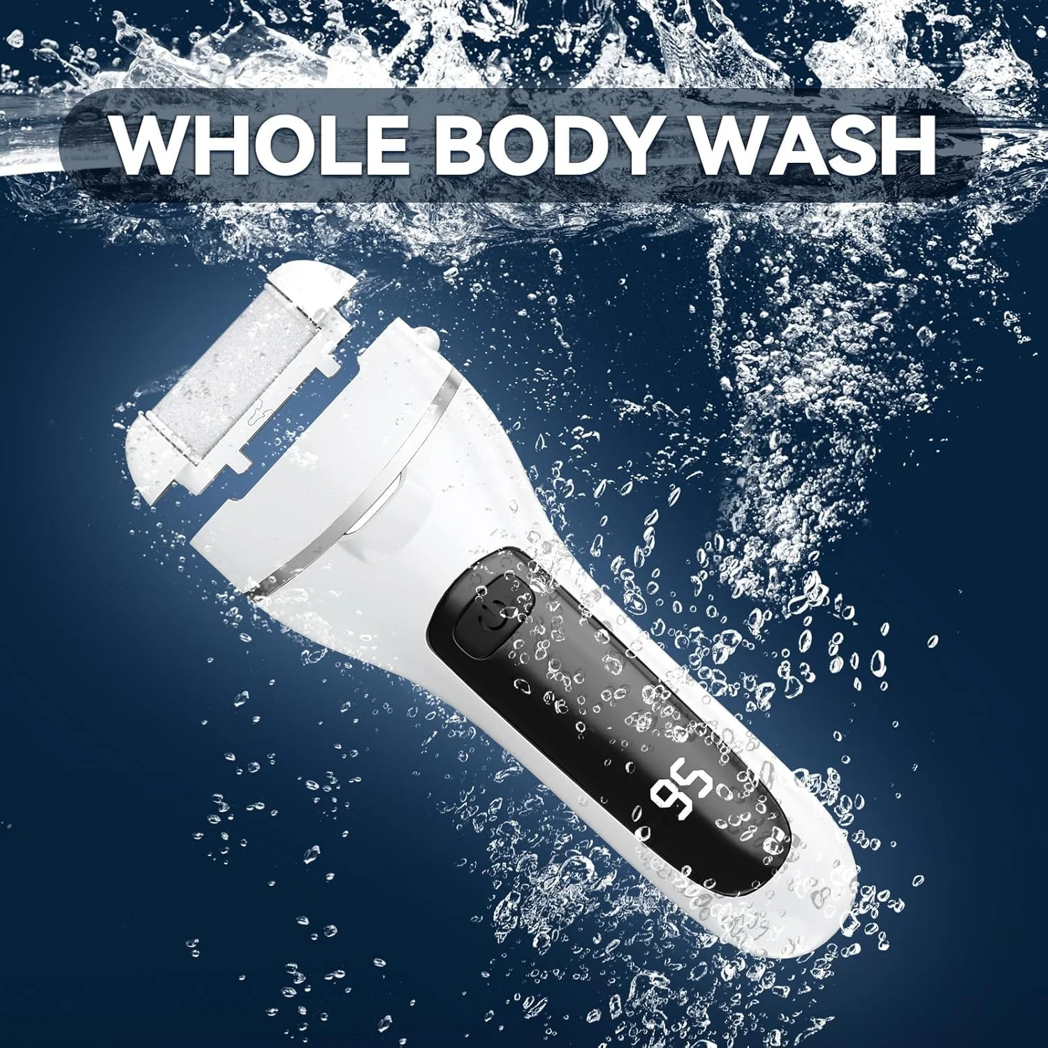 سوهان برقی پا با 3 سری غلتکی، 2 سرعت، قابل شارژ، ضد آب، کیت حرفه ای پدیکور، 17 ابزار سوهان پا، مناسب برای پوست های مرده، سفت، ترک خورده و خشک