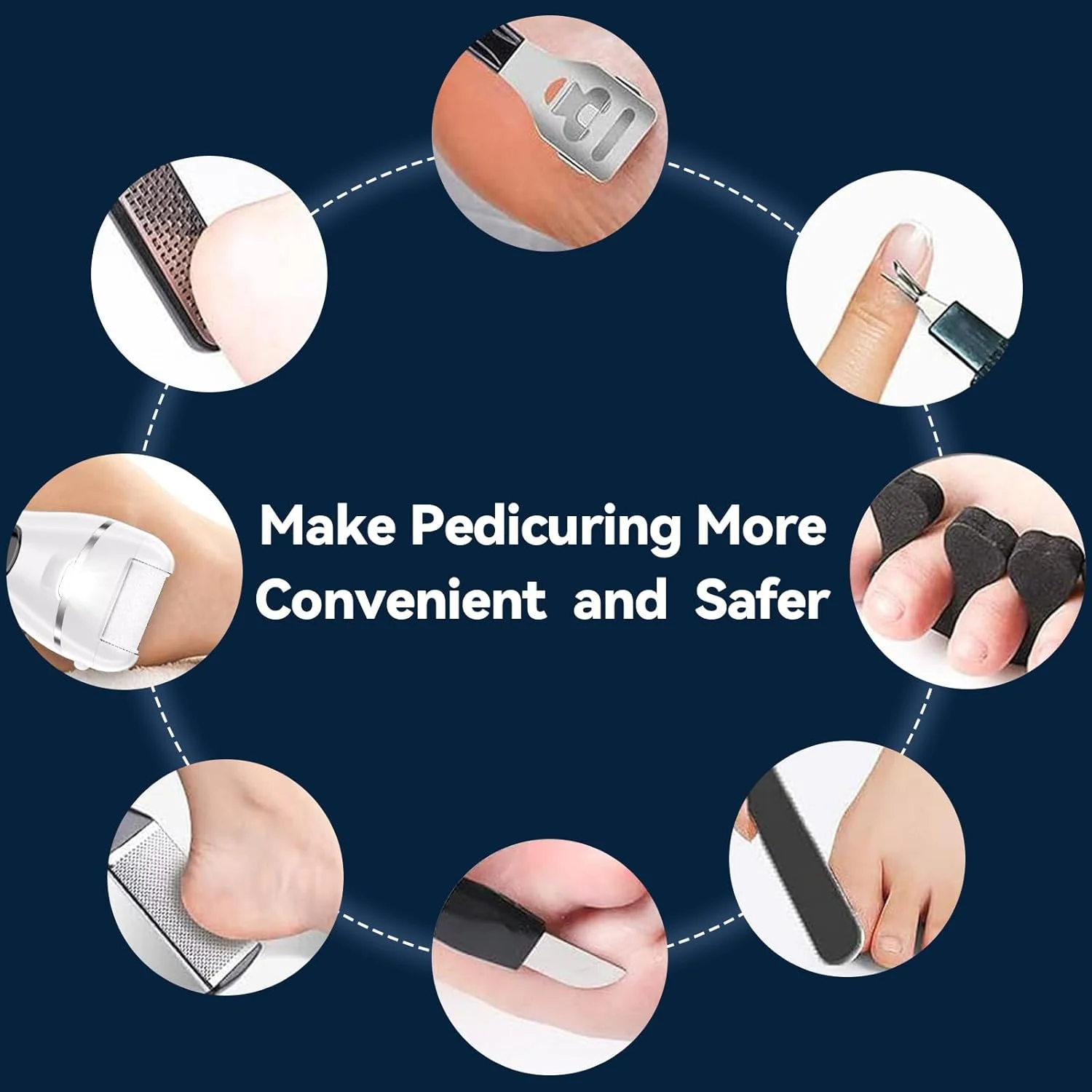 سوهان برقی پا با 3 سری غلتکی، 2 سرعت، قابل شارژ، ضد آب، کیت حرفه ای پدیکور، 17 ابزار سوهان پا، مناسب برای پوست های مرده، سفت، ترک خورده و خشک