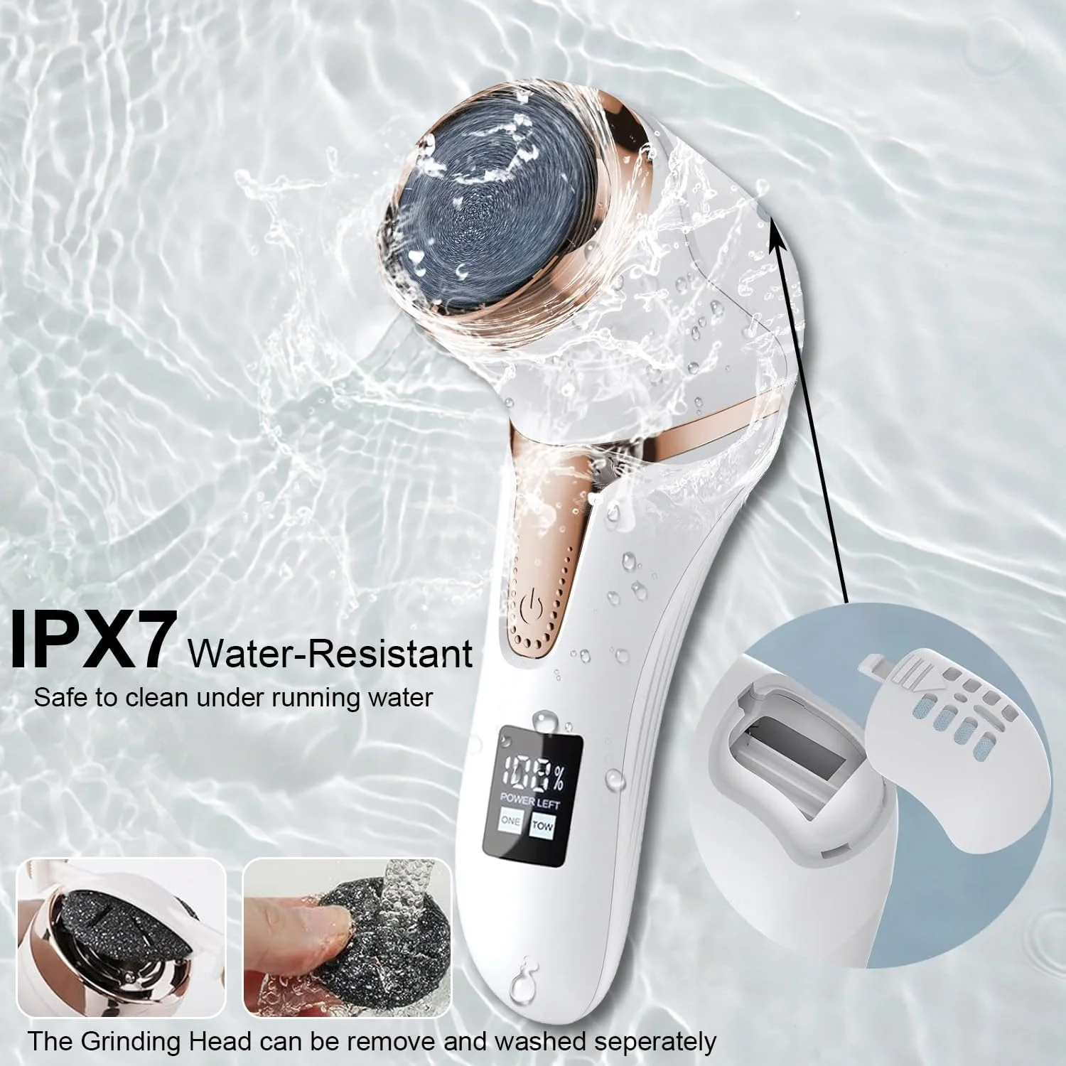 سوهان برقی پا (همراه با جاروبرقی پوست مرده)، کوارتز، ابزار پدیکور شارژی پا، سوهان پا، کیت مراقبت حرفه ای پا، از بین برنده پوست مرده با 3 سری و 2 سرعت، نمایشگر LCD سوهان برقی پا (همراه با جاروبرقی پوست مرده)، کوارتز، ابزار پدیکور شارژی پا، سوهان پا، کیت مراقبت حرفه ای پا، از بین برنده پوست مرده با 3 سری و 2 سرعت، نمایشگر LCD