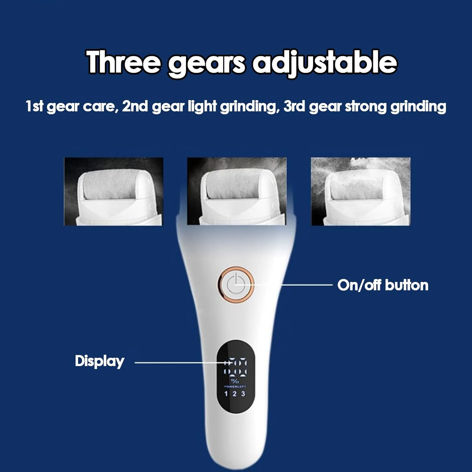 سوهان برقی پا، دستگاه از بین برنده پینه پا، سنگ پا برقی قابل شارژ و قابل حمل برای مانیکور، پدیکور، مسافرت، سالن، اسپا، حمام