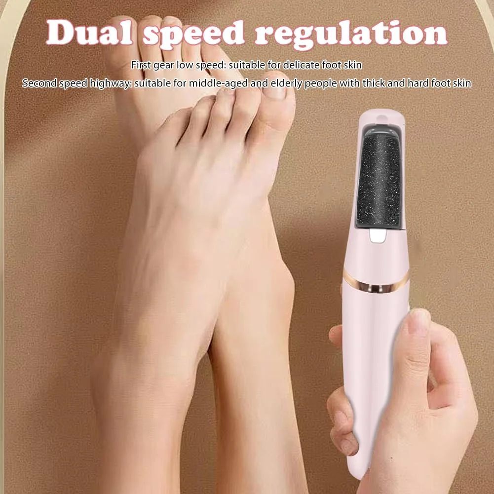 سوهان برقی پدیکور، مجموعه پدیکور شارژی، سوهان برقی مراقبت از پا، مجموعه سوهان برقی پا با سرهای قابل تعویض برای پوست های مرده، سفت و ترک خورده