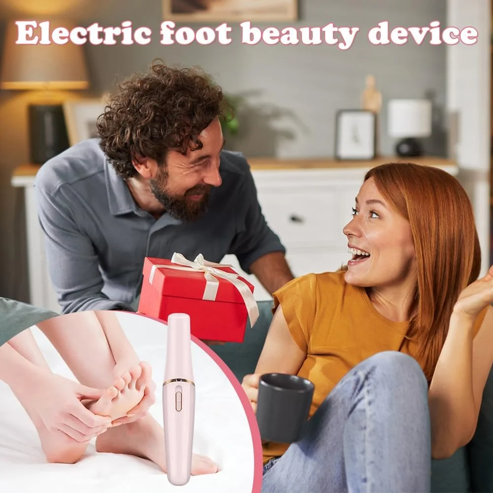 سوهان برقی پدیکور، مجموعه پدیکور شارژی، سوهان برقی مراقبت از پا، مجموعه سوهان برقی پا با سرهای قابل تعویض برای پوست های مرده، سفت و ترک خورده