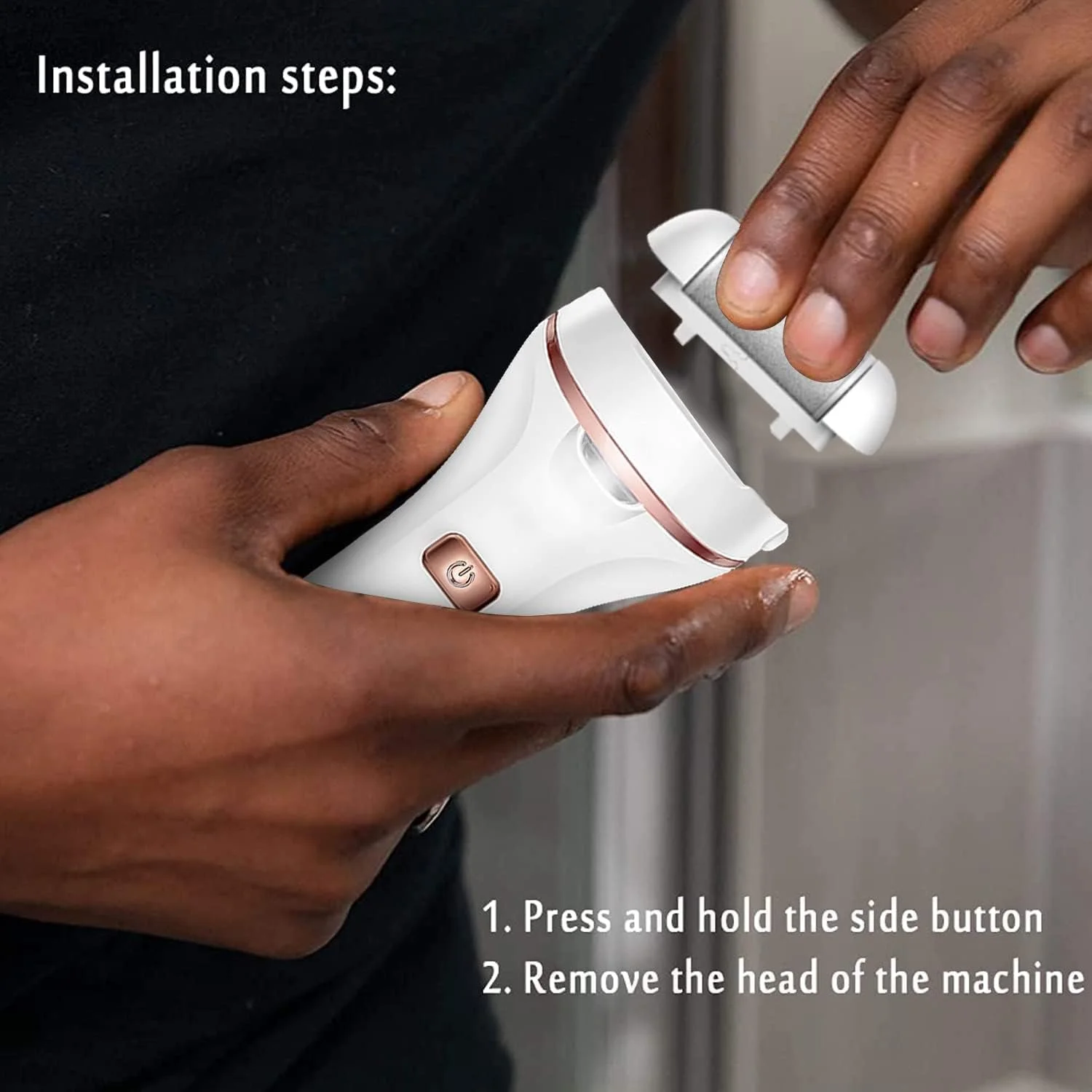 کیت سوهان برقی پا، ابزار سوهان پدیکور شارژی، مراقبت حرفه ای از پا، نمایشگر باتری برای از بین بردن پینه، پوست مرده، ترک خورده و خشک