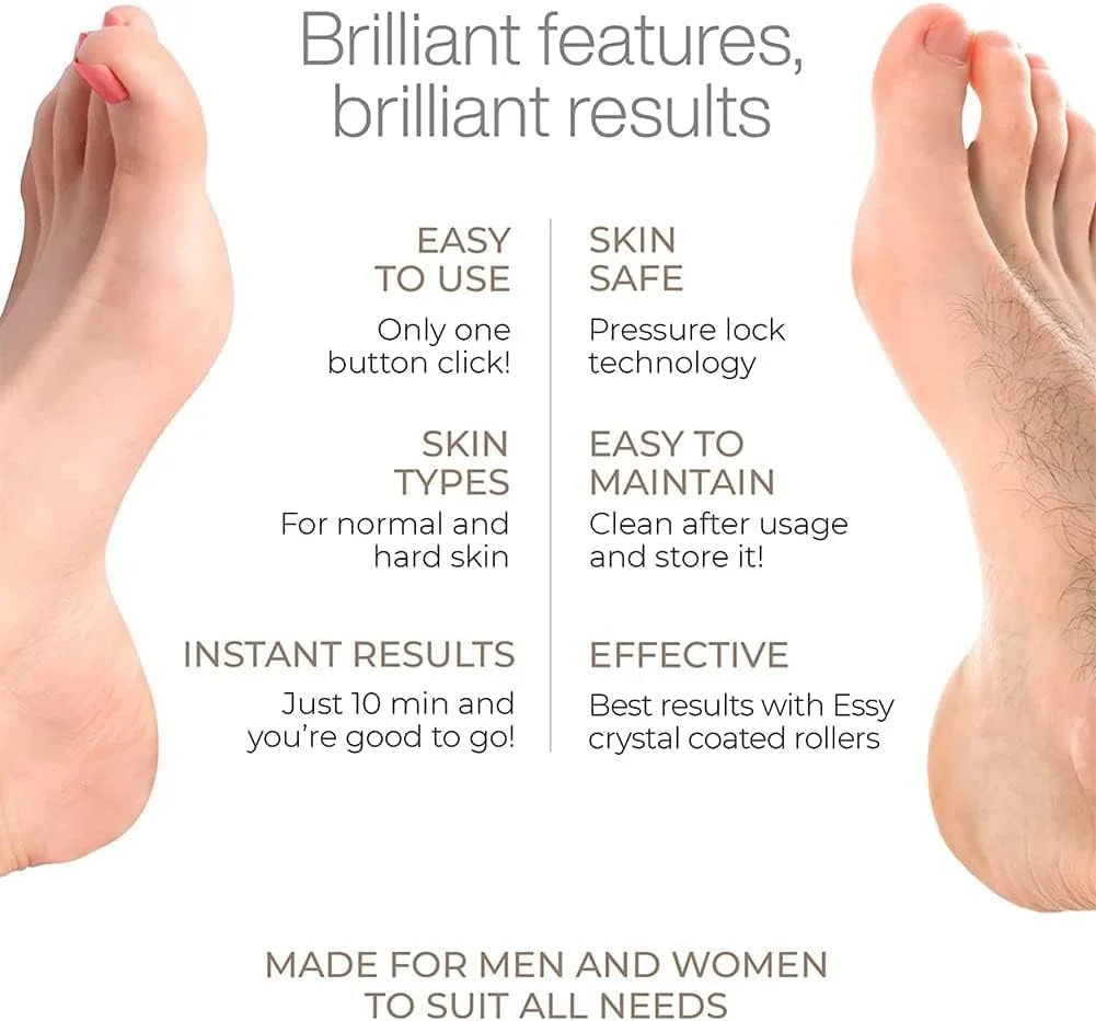 کیت سوهان برقی پا، ابزار سوهان پدیکور شارژی، مراقبت حرفه ای از پا، نمایشگر باتری برای از بین بردن پینه، پوست مرده، ترک خورده و خشک