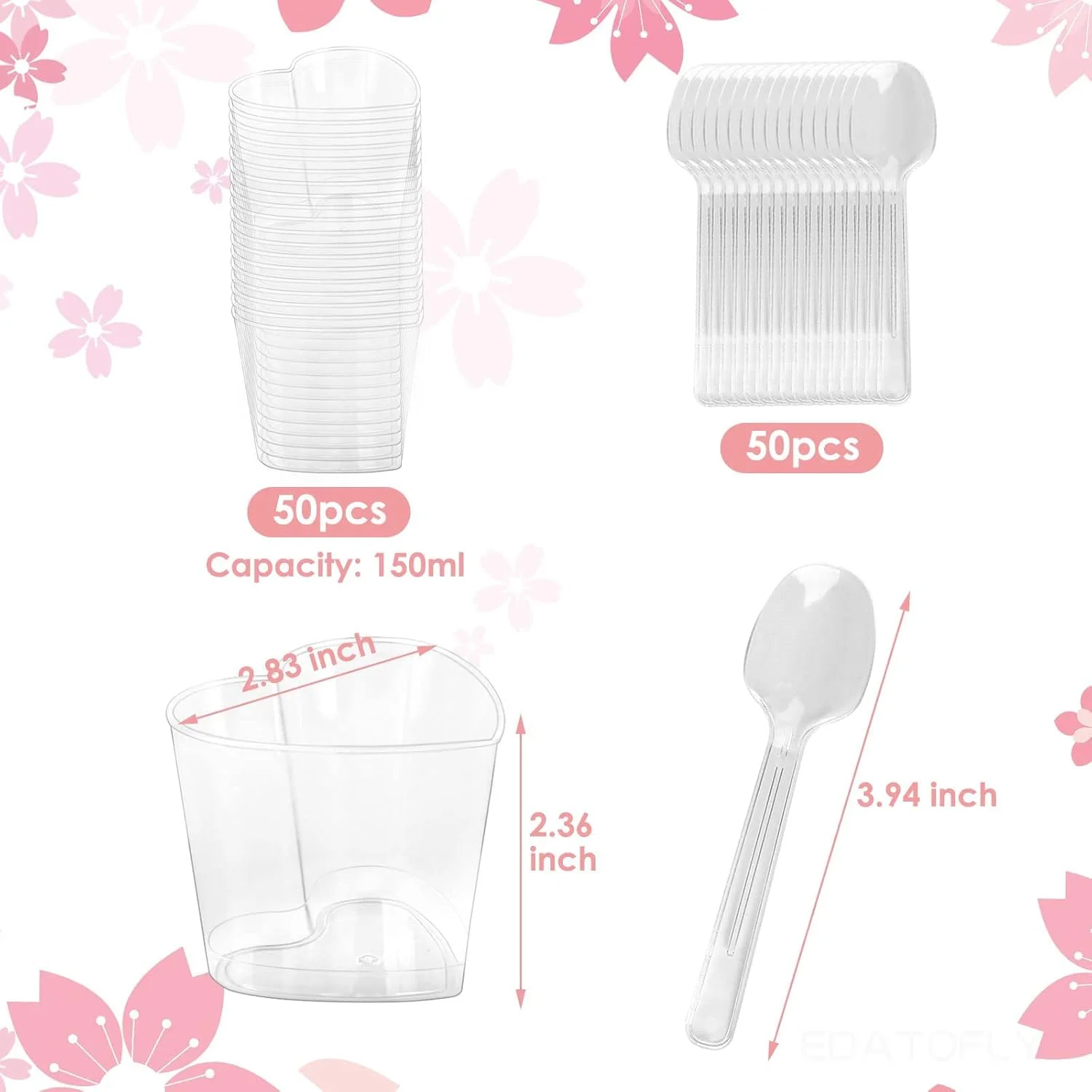 ظروف دسر 50 عددی KASTWAVE، ظرف دسر پلاستیکی 150 میلی لیتری، ظروف دسر پلاستیکی، ظروف موس، فنجان پیش غذای شفاف پارفه برای دسر پودینگ موس مهمانی ظروف دسر 50 عددی KASTWAVE، ظرف دسر پلاستیکی 150 میلی لیتری، ظروف دسر پلاستیکی، ظروف موس، فنجان پیش غذای شفاف پارفه برای دسر پودینگ موس مهمانی