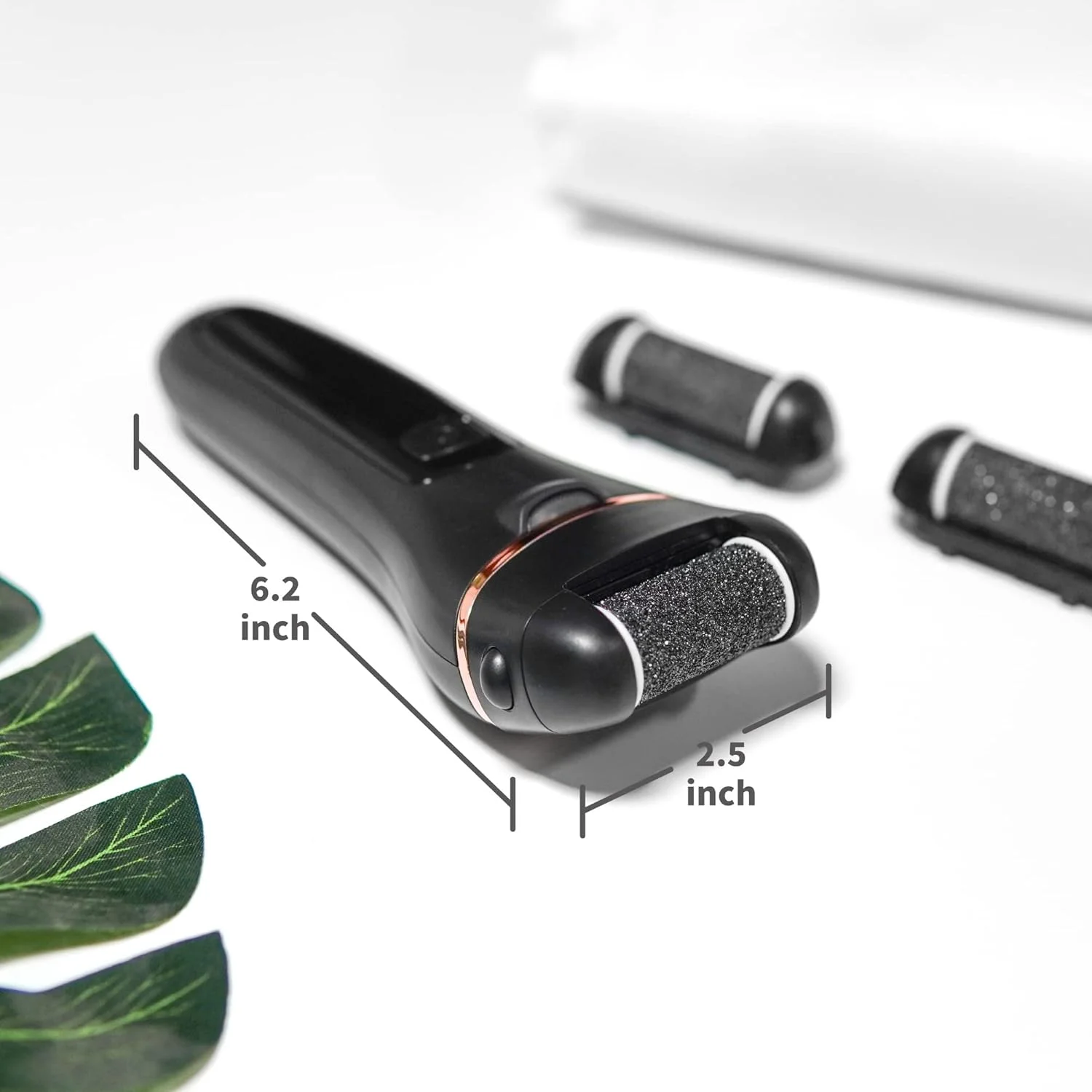 سوهان برقی پا Bemece، کیت حرفه ای پدیکور قابل شارژ و ضد آب با مجموعه ابزار پدیکور 10 در 1 برای پاشنه های ترک خورده، پینه ها و پوست های مرده (مشکی)