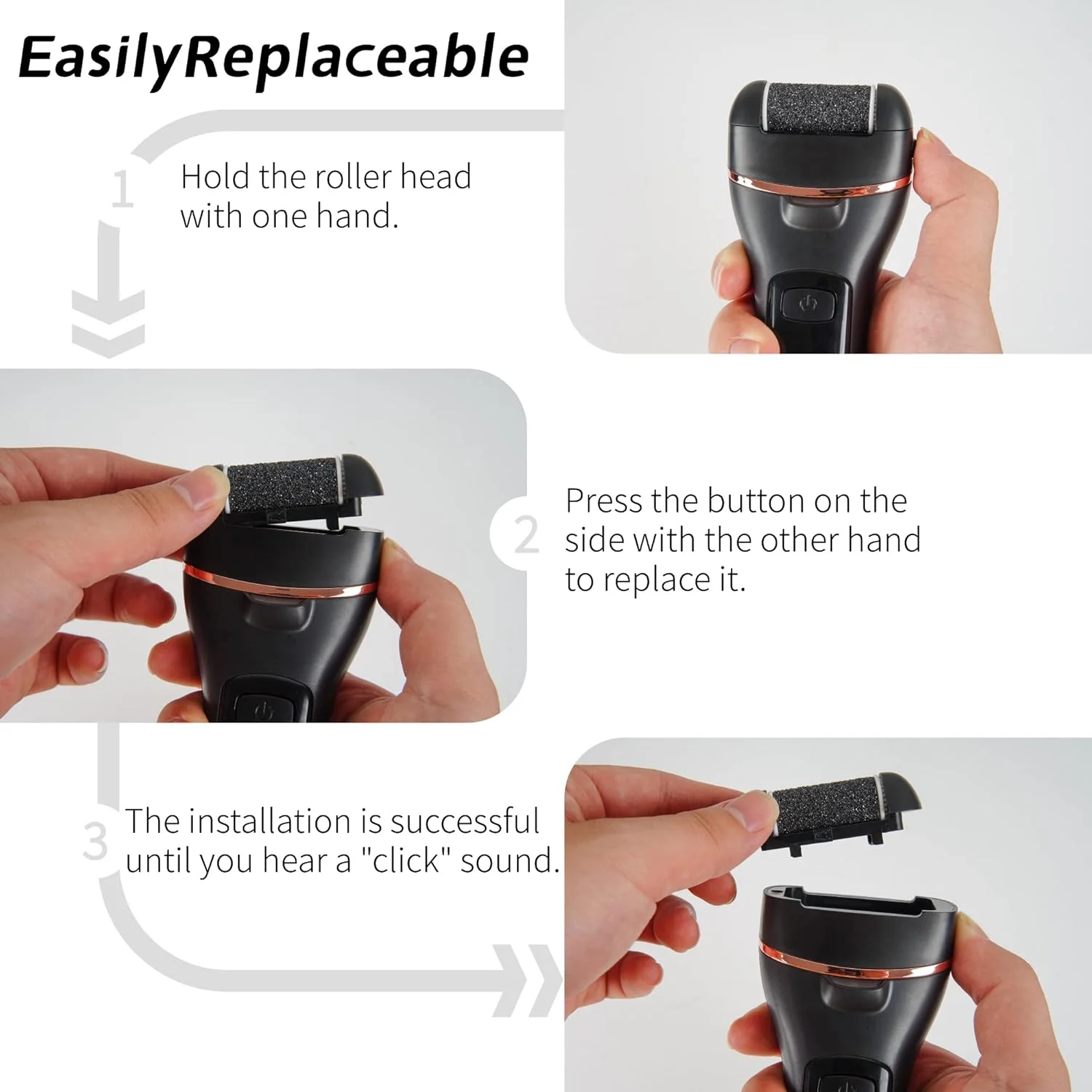 سوهان برقی پا Bemece، کیت حرفه ای پدیکور قابل شارژ و ضد آب با مجموعه ابزار پدیکور 10 در 1 برای پاشنه های ترک خورده، پینه ها و پوست های مرده (مشکی)