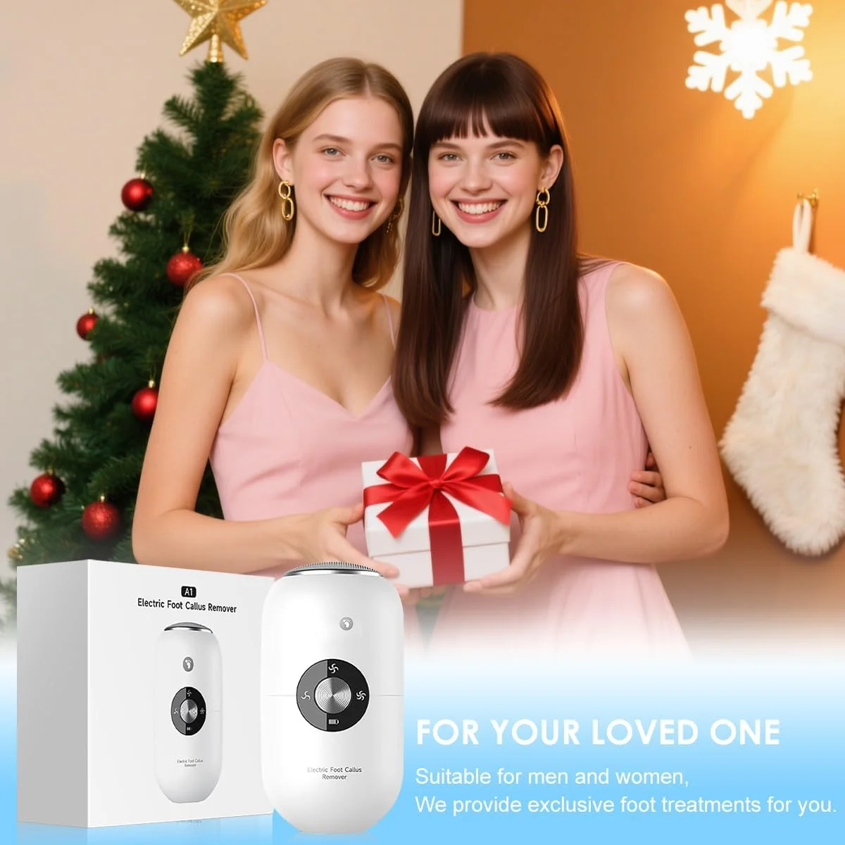 HANNEA® Electric Foot Callus Remover, Professional 3 Speed Rechargeable Pedicure Tool with Stainless Steel Roller Head, Pressure Sensor & LED Display for Cracked Heels, Dead Skin, Hard Calluses