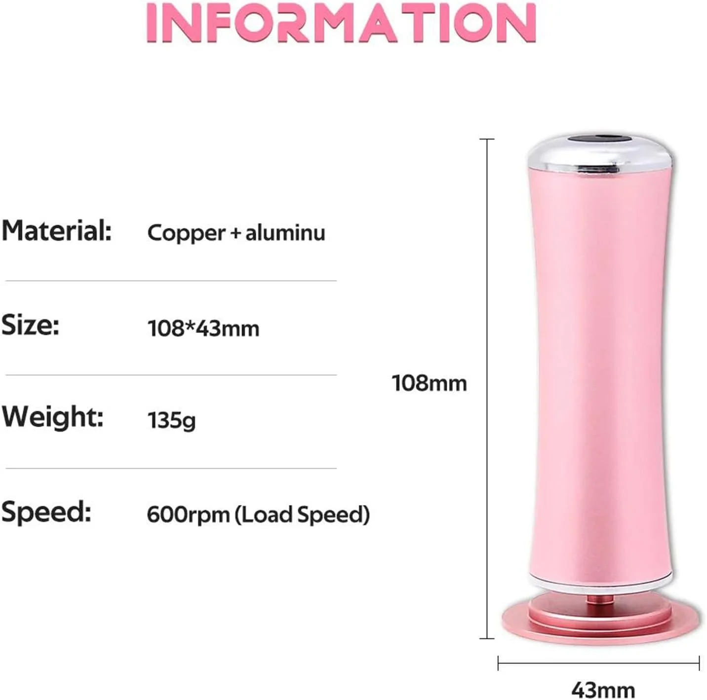 دستگاه از بین برنده پینه برقی پا Dermave، ابزار حرفه ای پدیکور، از بین برنده پینه، سوهان برقی پا با سرعت قابل تنظیم برای از بین بردن پوست مرده مردان و زنان به همراه 60 سمباده قابل تعویض (رزگلد)