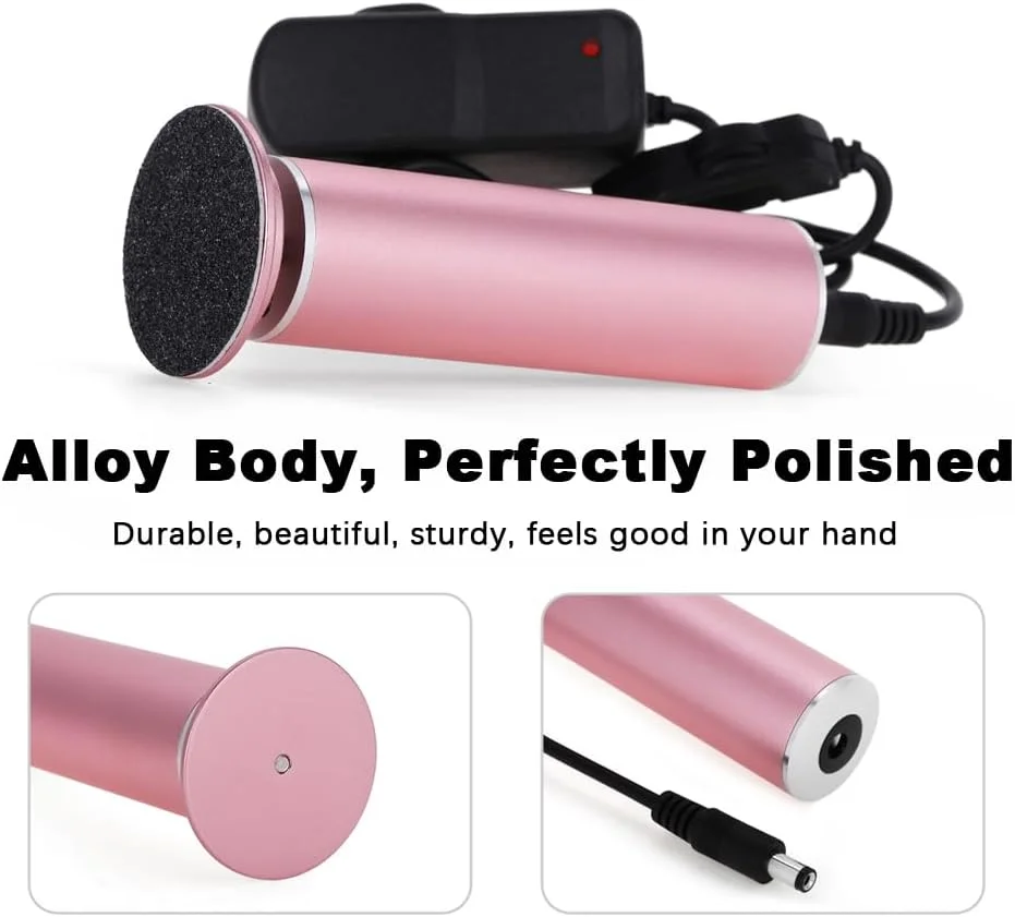 سوهان برقی پینه پا، سوهان برقی قدرتمند با سرعت قابل تنظیم به همراه 60 عدد دیسک سمباده، ابزار پدیکور، اسکرابر پا، سنگ پا برقی