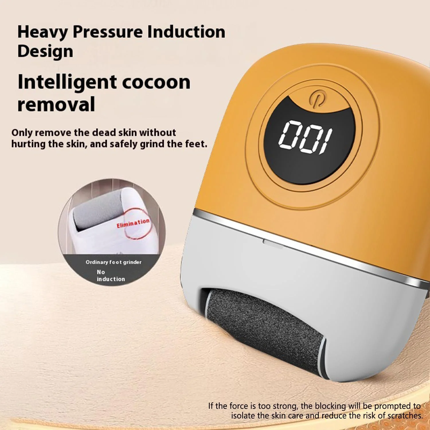 Electric Foot Callus Remover, Portable Electric Foot Files with 3 Heads & 2 Speeds, Rechargeable Foot Grinder, Waterproof Deadskin Remover, Pedicure Tools for Dead, Hard Cracked Dry Skin (Blue)