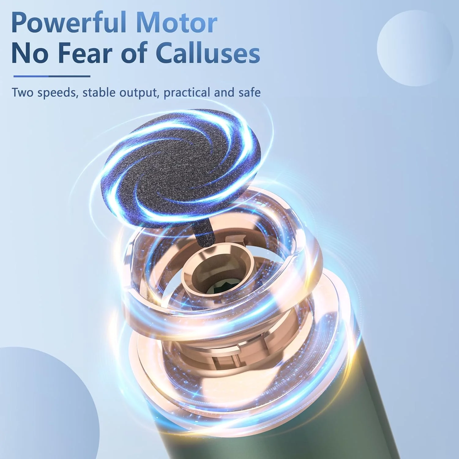 سوهان برقی پدیکور پا، سوهان قابل حمل پا، سنگ پا برقی شارژی، ست پدیکور حرفه ای 9 در 1، مراقبت از پا برای پوست های خشک و ترک خورده با 6 سری غلتکی و 2 سرعت