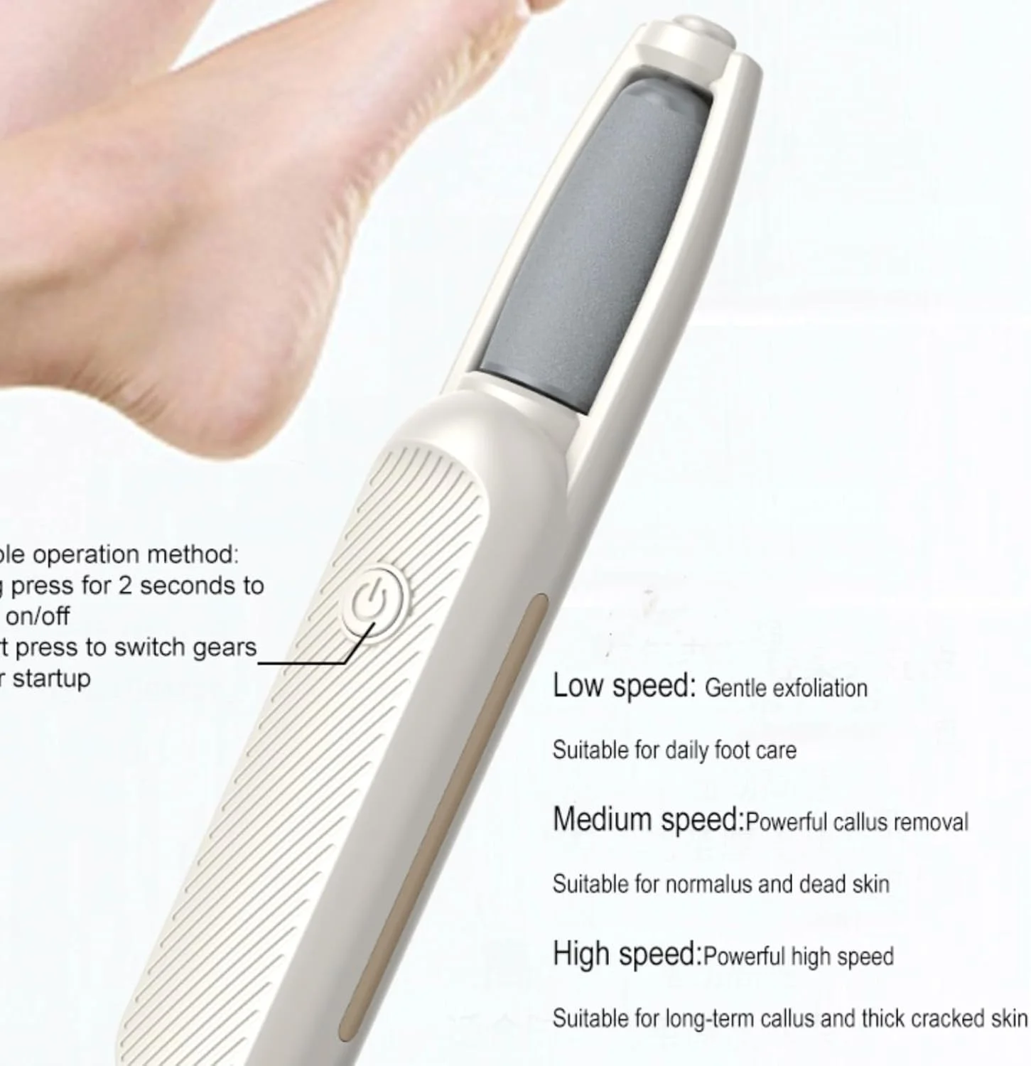 سوهان برقی پا، قابل حمل، شارژی، ضد آب، از بین برنده پوست مرده برای داشتن پاهایی نرم، ابزار پدیکور بدون درد، دستگاه ضروری مراقبت از پا برای استفاده در خانه و مسافرت سوهان برقی پا، قابل حمل، شارژی، ضد آب، از بین برنده پوست مرده برای داشتن پاهایی نرم، ابزار پدیکور بدون درد، دستگاه ضروری مراقبت از پا برای استفاده در خانه و مسافرت