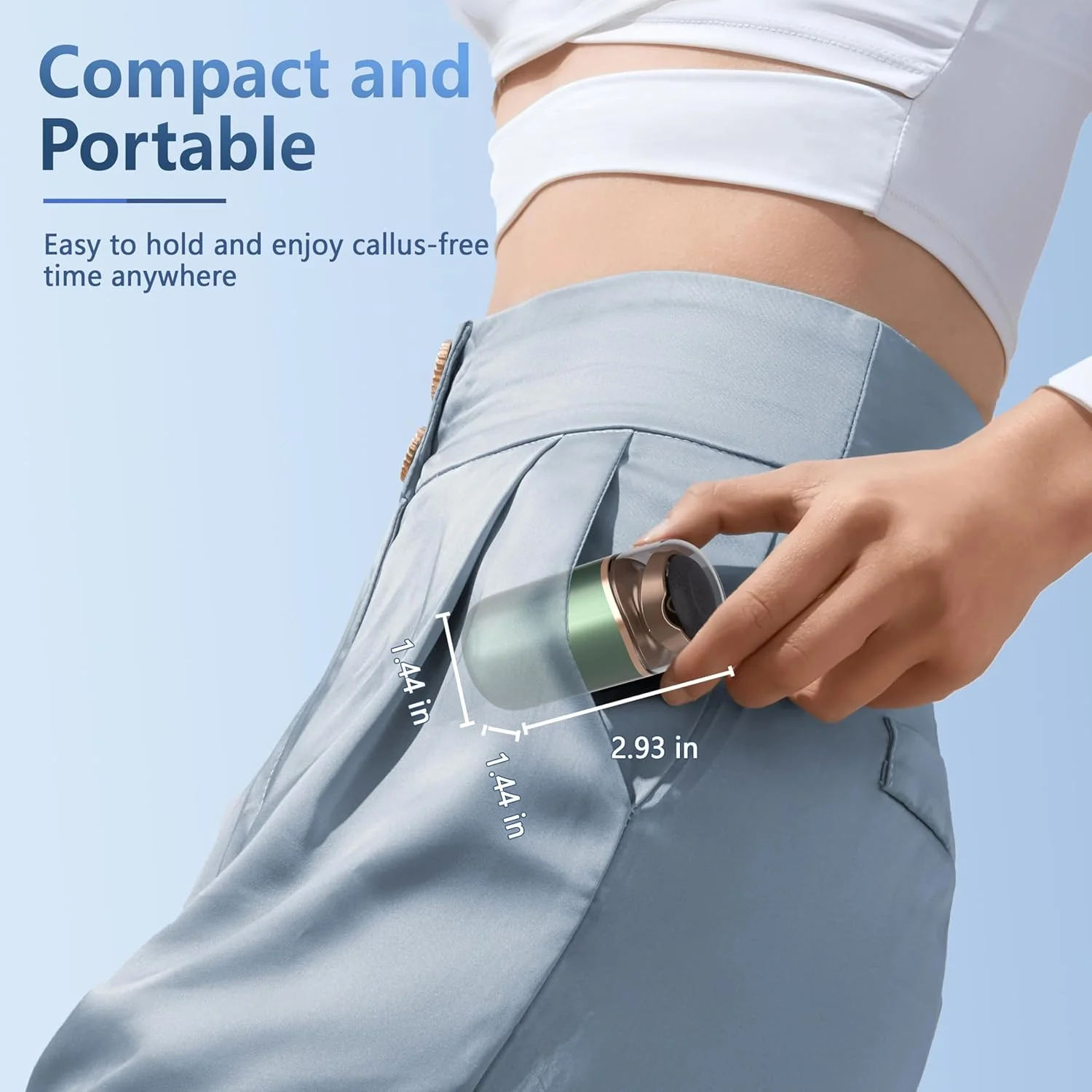 سوهان برقی پدیکور پا، سوهان قابل حمل پا، سنگ پا برقی شارژی، ست پدیکور حرفه ای 9 در 1، مراقبت از پا برای پوست های خشک و ترک خورده با 6 سری غلتکی و 2 سرعت