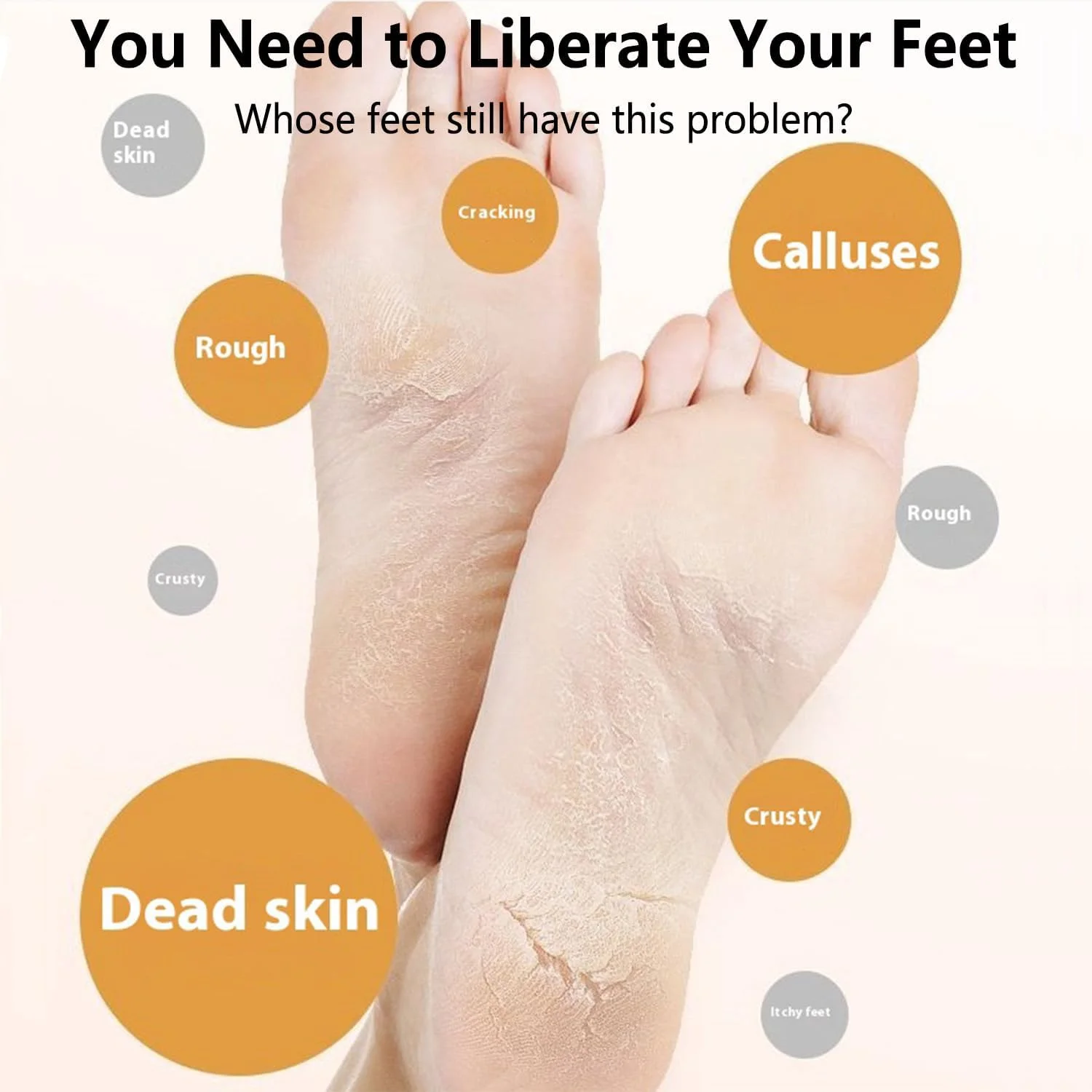 Electric Foot Callus Remover, Portable Electric Foot Files with 3 Heads & 2 Speeds, Rechargeable Foot Grinder, Waterproof Deadskin Remover, Pedicure Tools for Dead, Hard Cracked Dry Skin (Blue)