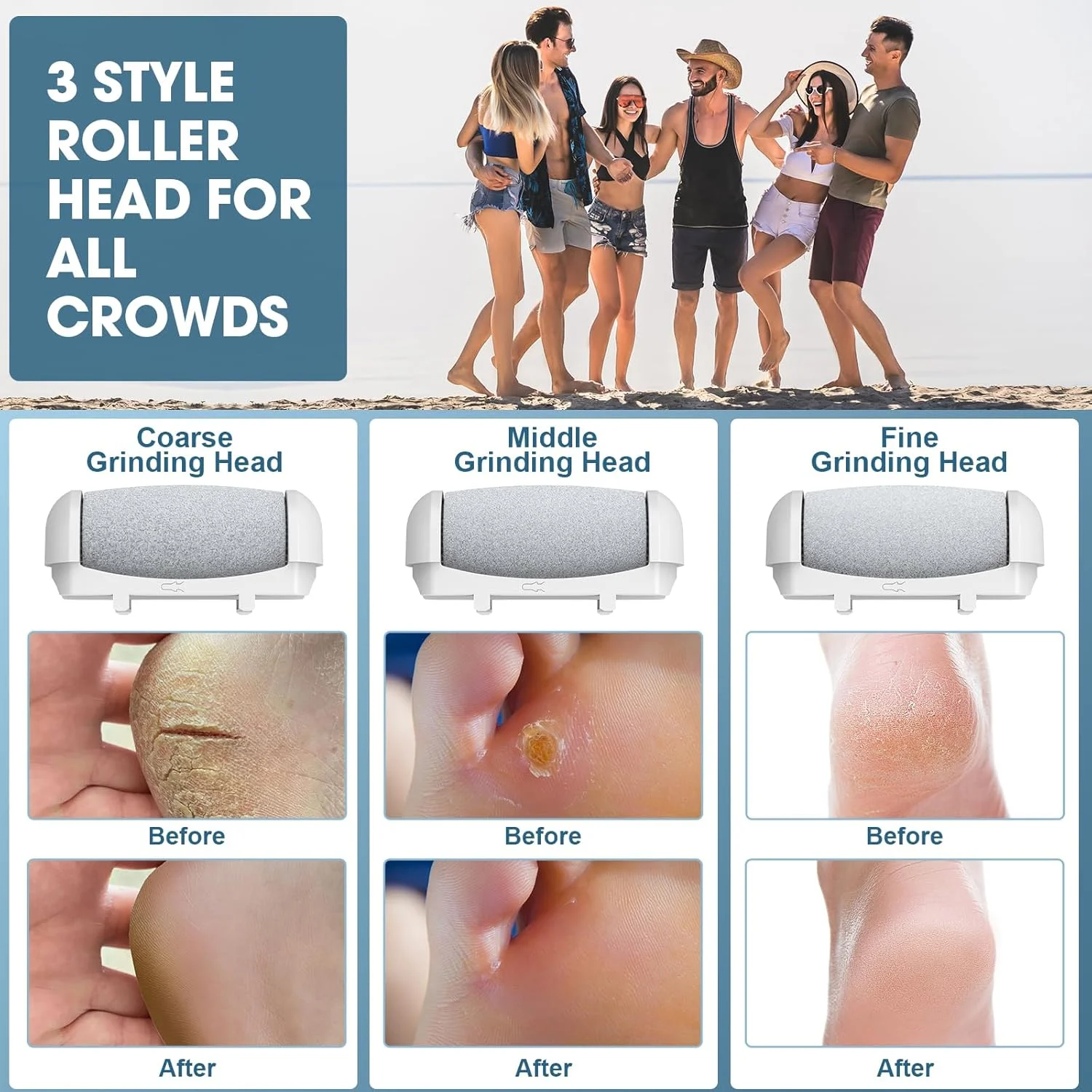 سوهان برقی پا، کیت پدیکور قابل حمل، سوهان پا برای از بین بردن پینه پا، ابزار پدیکور حرفه ای مراقبت از پا، اسکرابر پا برای مردان و زنان، پوست مرده، پوست خشک ترک خورده، پینه ها - 3 سرعت سوهان برقی پا، کیت پدیکور قابل حمل، سوهان پا برای از بین بردن پینه پا، ابزار پدیکور حرفه ای مراقبت از پا، اسکرابر پا برای مردان و زنان، پوست مرده، پوست خشک ترک خورده، پینه ها - 3 سرعت