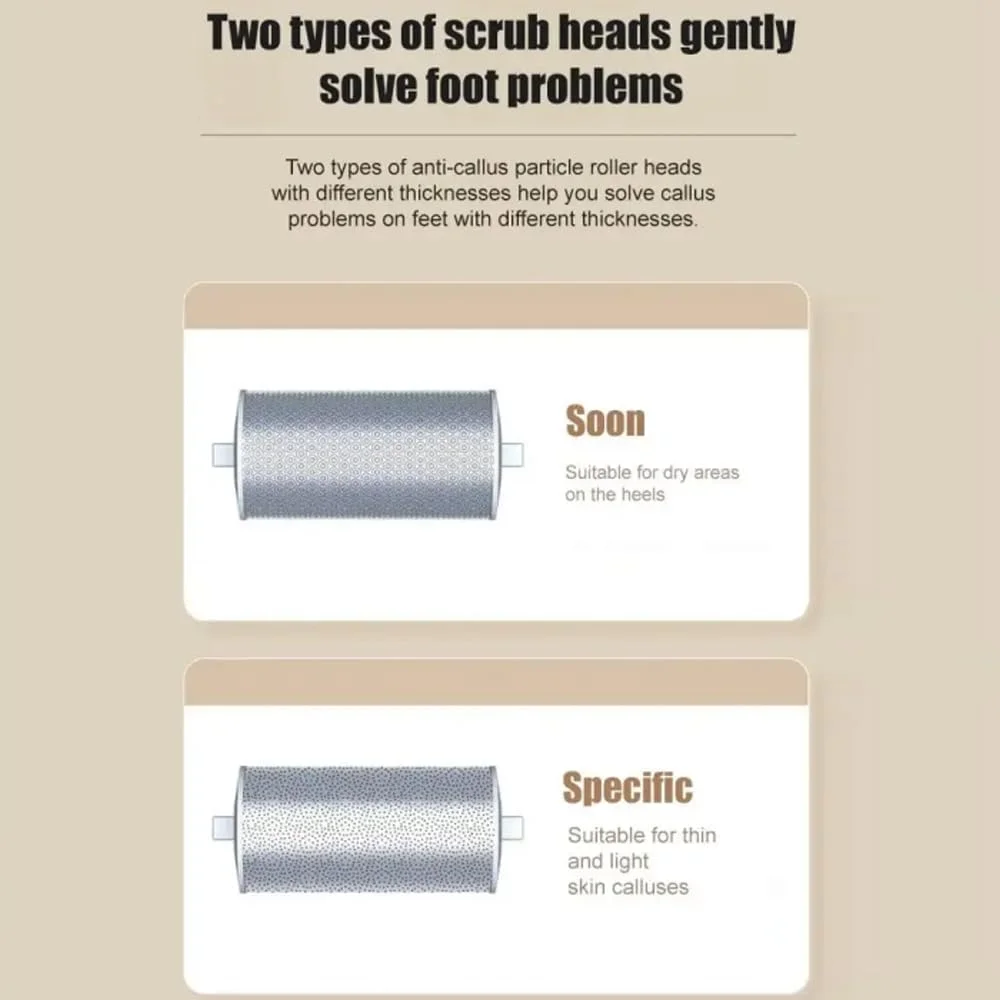 سوهان برقی دیجیتال جدید پا 2024، از بین برنده پوست مرده پا، لایه بردار و سنگ پا، ابزار مراقبت از پا، سنگ پای برقی اتوماتیک (زرد)