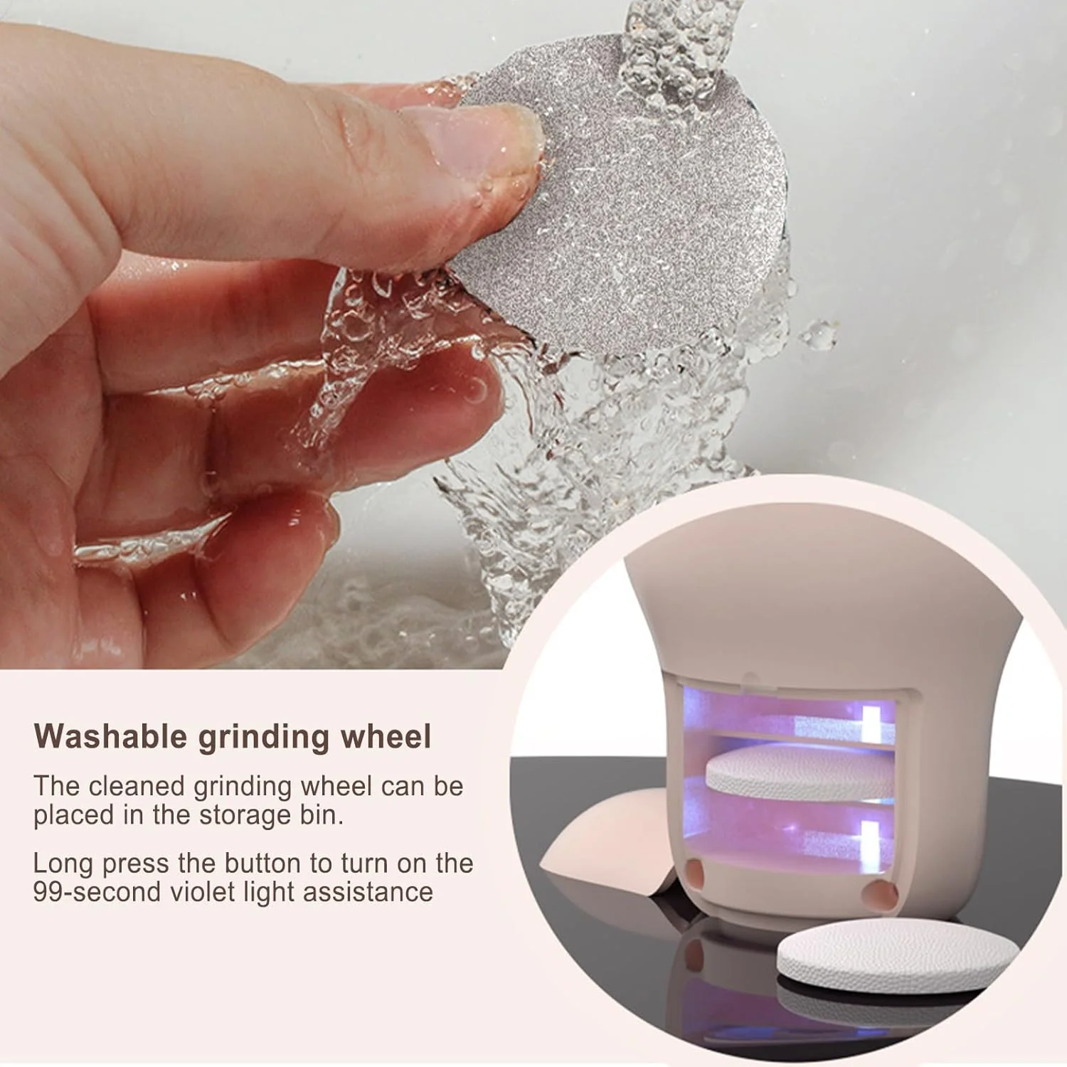 سوهان برقی پا | از بین برنده پوست مرده پا، ابزار اسکرابر پدیکور با محفظه تمیز کننده UV داخلی برای بزرگسالان، سالمندان، زنان و مردان سوهان برقی پا | از بین برنده پوست مرده پا، ابزار اسکرابر پدیکور با محفظه تمیز کننده UV داخلی برای بزرگسالان، سالمندان، زنان و مردان