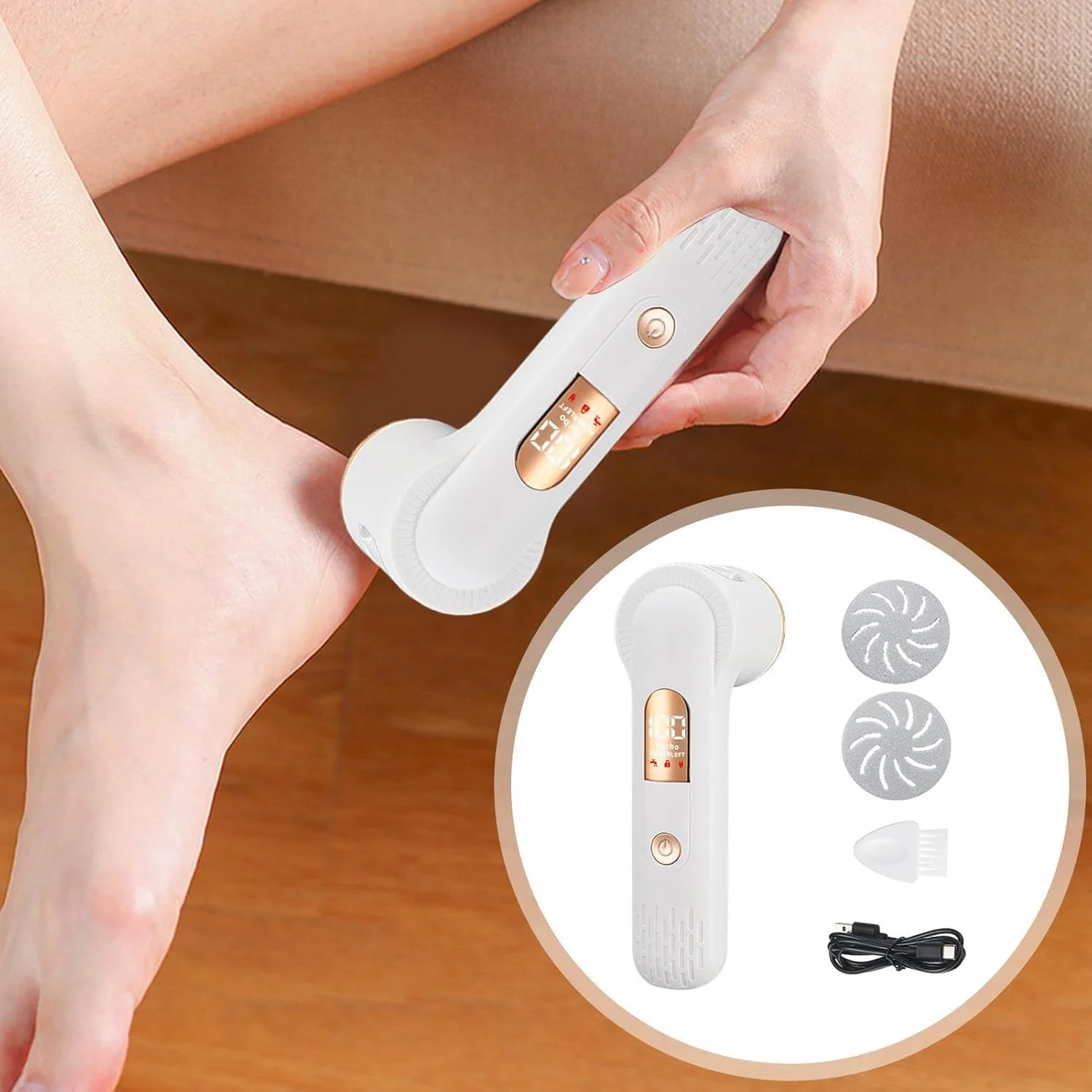 سوهان برقی پا، بافر برقی پا، ابزار پدیکور برقی، از بین برنده پینه پا، اسکرابر برقی قابل شارژ پا، ابزار حرفه ای مراقبت از پا برای مسافرت در خانه سوهان برقی پا، بافر برقی پا، ابزار پدیکور برقی، از بین برنده پینه پا، اسکرابر برقی قابل شارژ پا، ابزار حرفه ای مراقبت از پا برای مسافرت در خانه