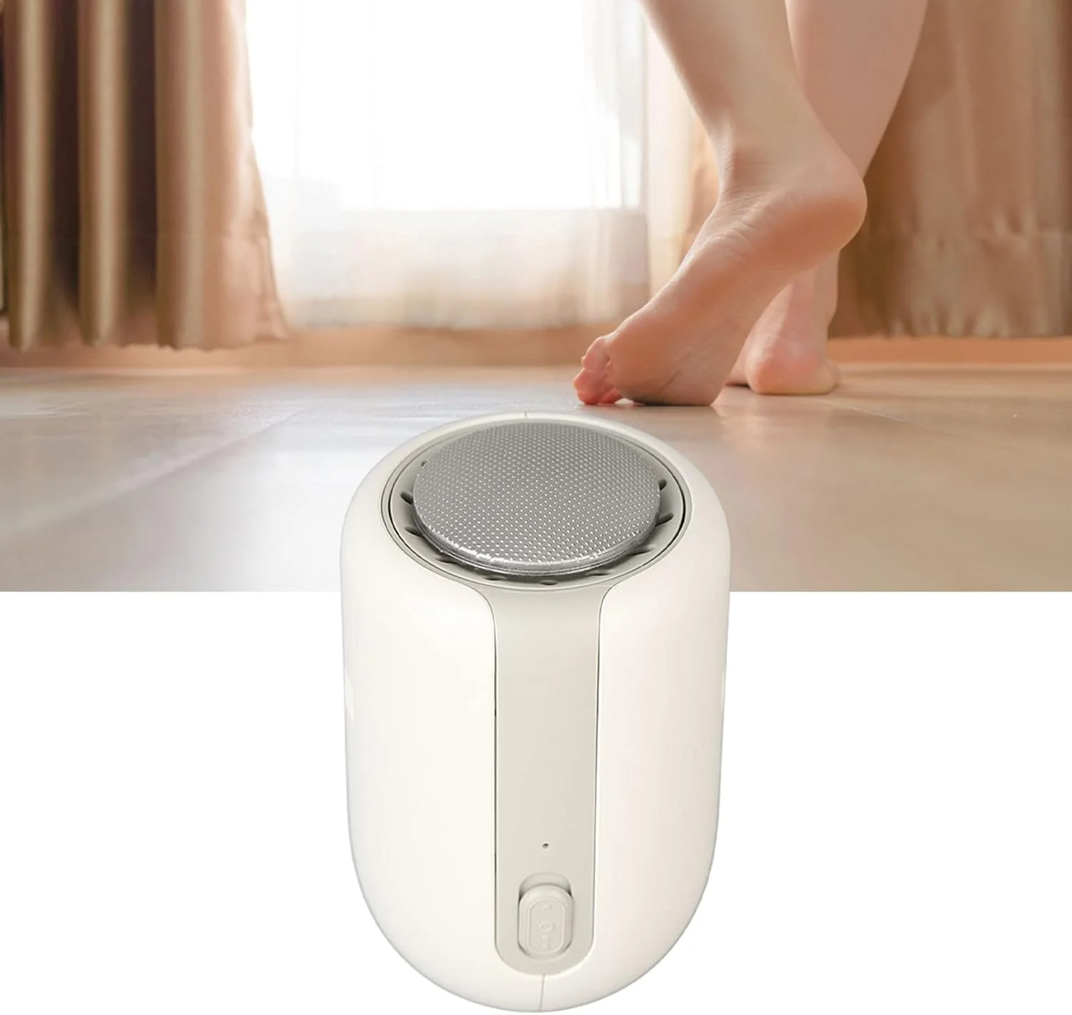 ست پدیکور برقی پا، دستگاه برقی از بین برنده پینه پا با 2 سر سنگ زنی مختلف 5 وات 2 سرعت دنده DC (سفید)