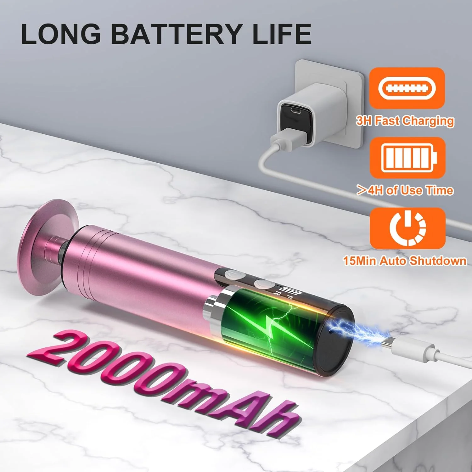 سوهان برقی پا، از بین برنده پوست سخت، 2 در 1، از بین برنده پینه پا و آسیاب ناخن برقی، ابزار پدیکور، سمباده پا برای پوست خشک و مرده، پاشنه های ترک خورده و پینه ها، 9 سرعت قابل تنظیم، 2000 میلی آمپر قابل شارژ