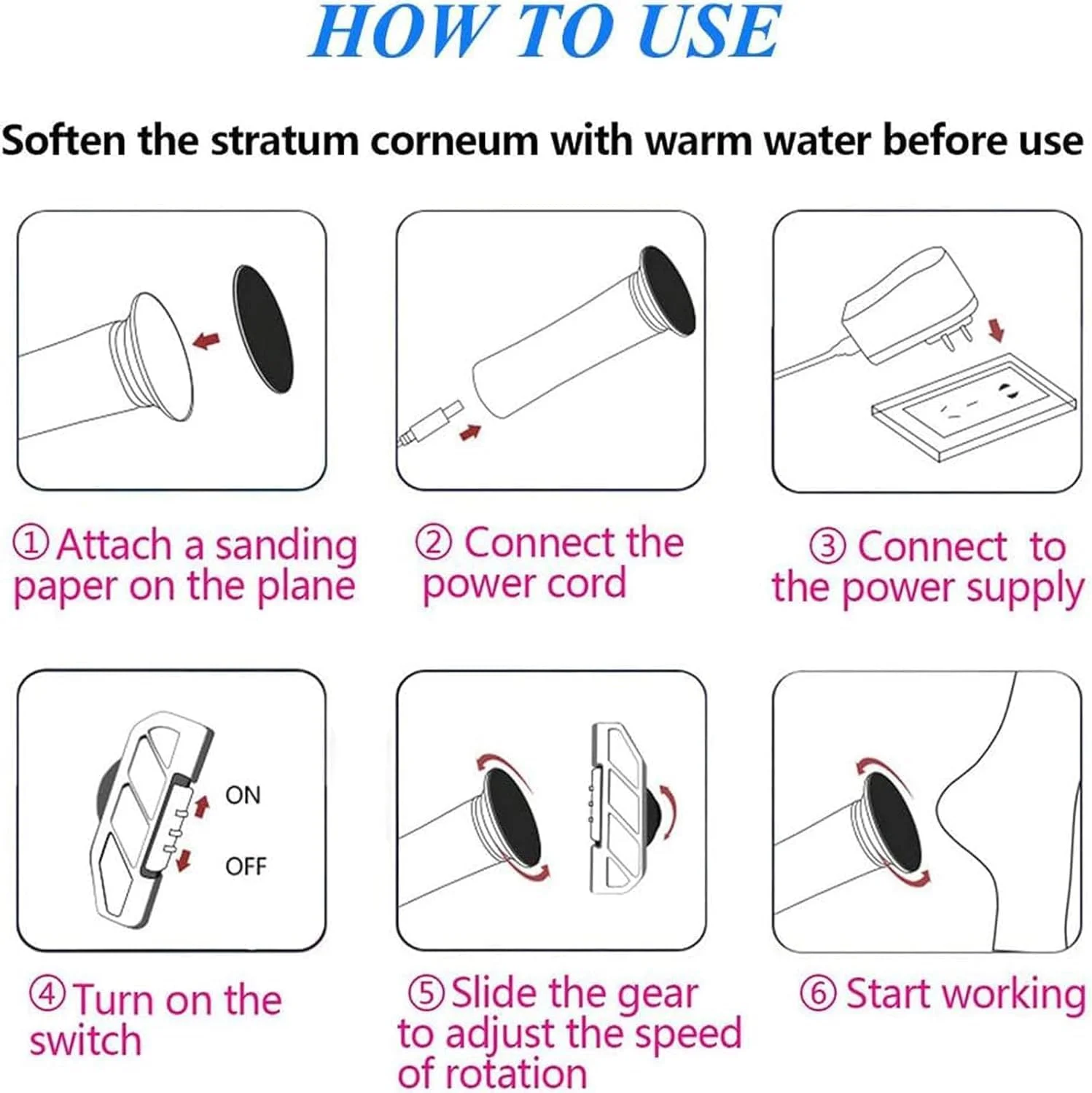سوهان برقی پدیکور پا، سوهان برقی بدون درد با 60 دیسک سمباده، ابزار حرفه ای پدیکور برقی قابل تنظیم برای از بین بردن پینه، پوست خشک و ترک خورده سوهان برقی پدیکور پا، سوهان برقی بدون درد با 60 دیسک سمباده، ابزار حرفه ای پدیکور برقی قابل تنظیم برای از بین بردن پینه، پوست خشک و ترک خورده
