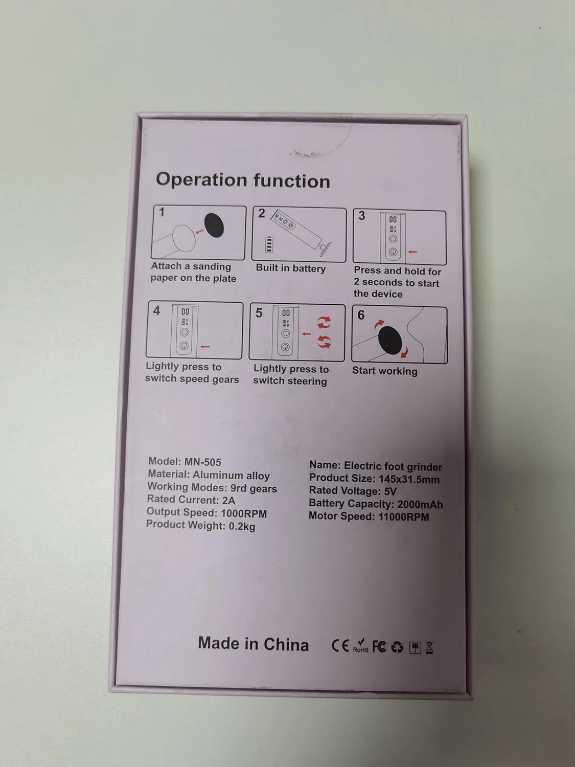 سوهان برقی پا، از بین برنده پوست سفت، دستگاه 2 در 1 برقی از بین برنده پینه پا و آسیاب ناخن، ابزار پدیکور سمباده ای پا برای پوست خشک و مرده پا، پینه های ترک خورده پاشنه پا، 9 سرعت قابل تنظیم، 2000 میلی آمپر قابل شارژ