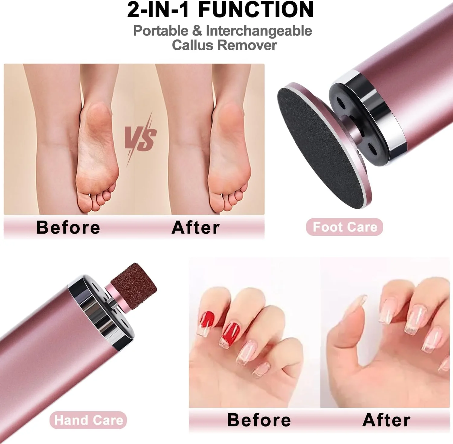 سوهان برقی پدیکور پا MEBAO مدل 2 در 1، سوهان پا با سرعت قابل تنظیم به همراه دیسک های سمباده ای تعویضی، ابزار پدیکور با نمایشگر دیجیتال برای از بین بردن پوست های مرده و پینه پا - صورتی سوهان برقی پدیکور پا MEBAO مدل 2 در 1، سوهان پا با سرعت قابل تنظیم به همراه دیسک های سمباده ای تعویضی، ابزار پدیکور با نمایشگر دیجیتال برای از بین بردن پوست های مرده و پینه پا - صورتی