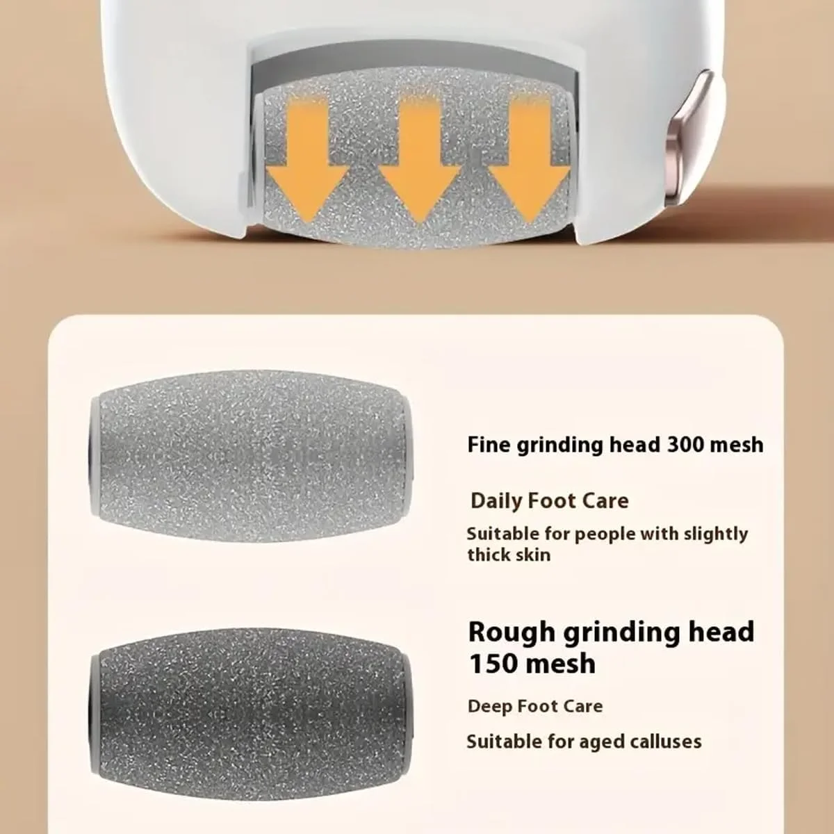 سوهان برقی پا، از بین برنده پینه پا با 3 سری سنگ زنی قابل تعویض، ابزار پدیکور شارژی، از بین برنده پینه برای پوست های خشک، ترک خورده و سخت پا سوهان برقی پا، از بین برنده پینه پا با 3 سری سنگ زنی قابل تعویض، ابزار پدیکور شارژی، از بین برنده پینه برای پوست های خشک، ترک خورده و سخت پا