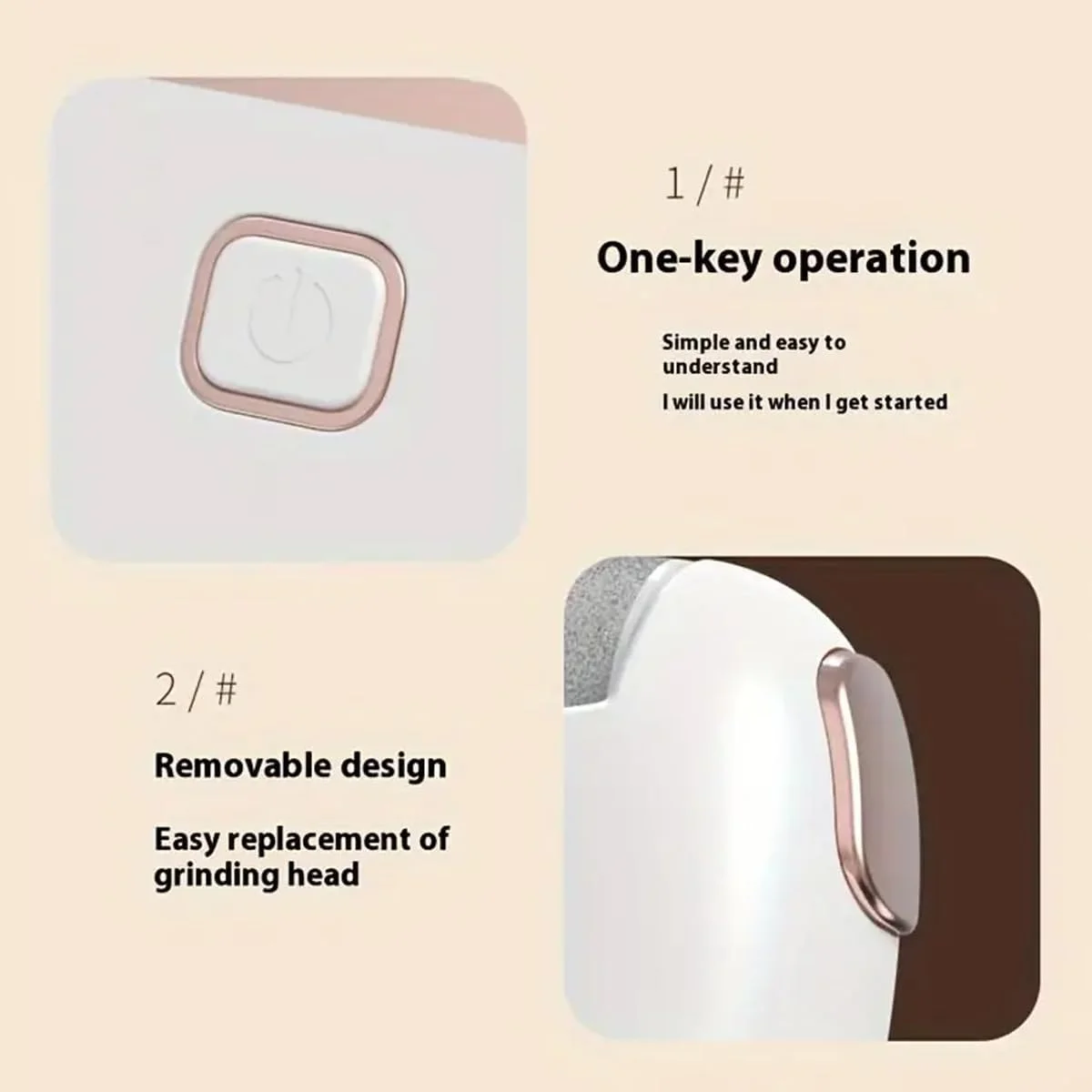 سوهان برقی پا، از بین برنده پینه پا با 3 سری سنگ زنی قابل تعویض، ابزار پدیکور شارژی، از بین برنده پینه برای پوست های خشک، ترک خورده و سخت پا سوهان برقی پا، از بین برنده پینه پا با 3 سری سنگ زنی قابل تعویض، ابزار پدیکور شارژی، از بین برنده پینه برای پوست های خشک، ترک خورده و سخت پا