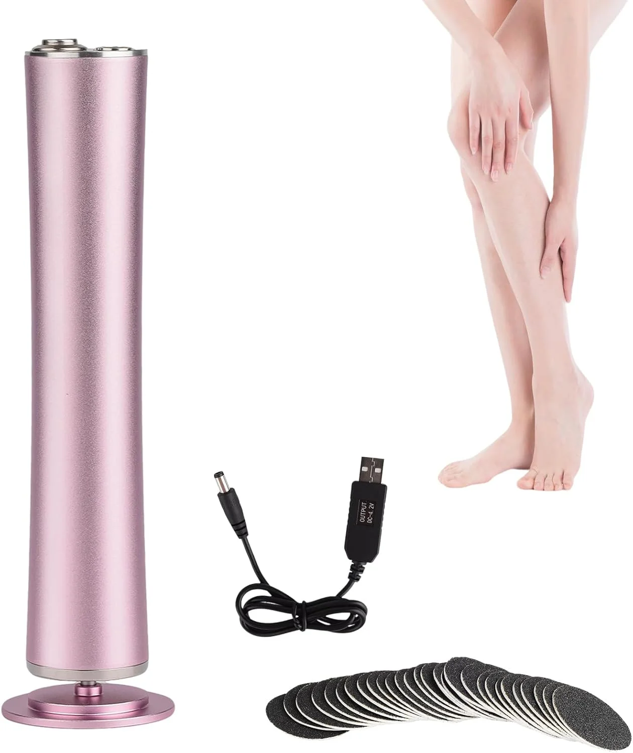 سوهان برقی پا - مینی سنگ پای قابل حمل برای از بین بردن پینه، پوست خشک و مرده، پاشنه های ترک خورده، سوهان برقی پدیکور، سرعت قابل تنظیم، 60 دیسک سمباده ای قابل تعویض، کیت پدیکور مراقبت بهداشتی سوهان برقی پا - مینی سنگ پای قابل حمل برای از بین بردن پینه، پوست خشک و مرده، پاشنه های ترک خورده، سوهان برقی پدیکور، سرعت قابل تنظیم، 60 دیسک سمباده ای قابل تعویض، کیت پدیکور مراقبت بهداشتی
