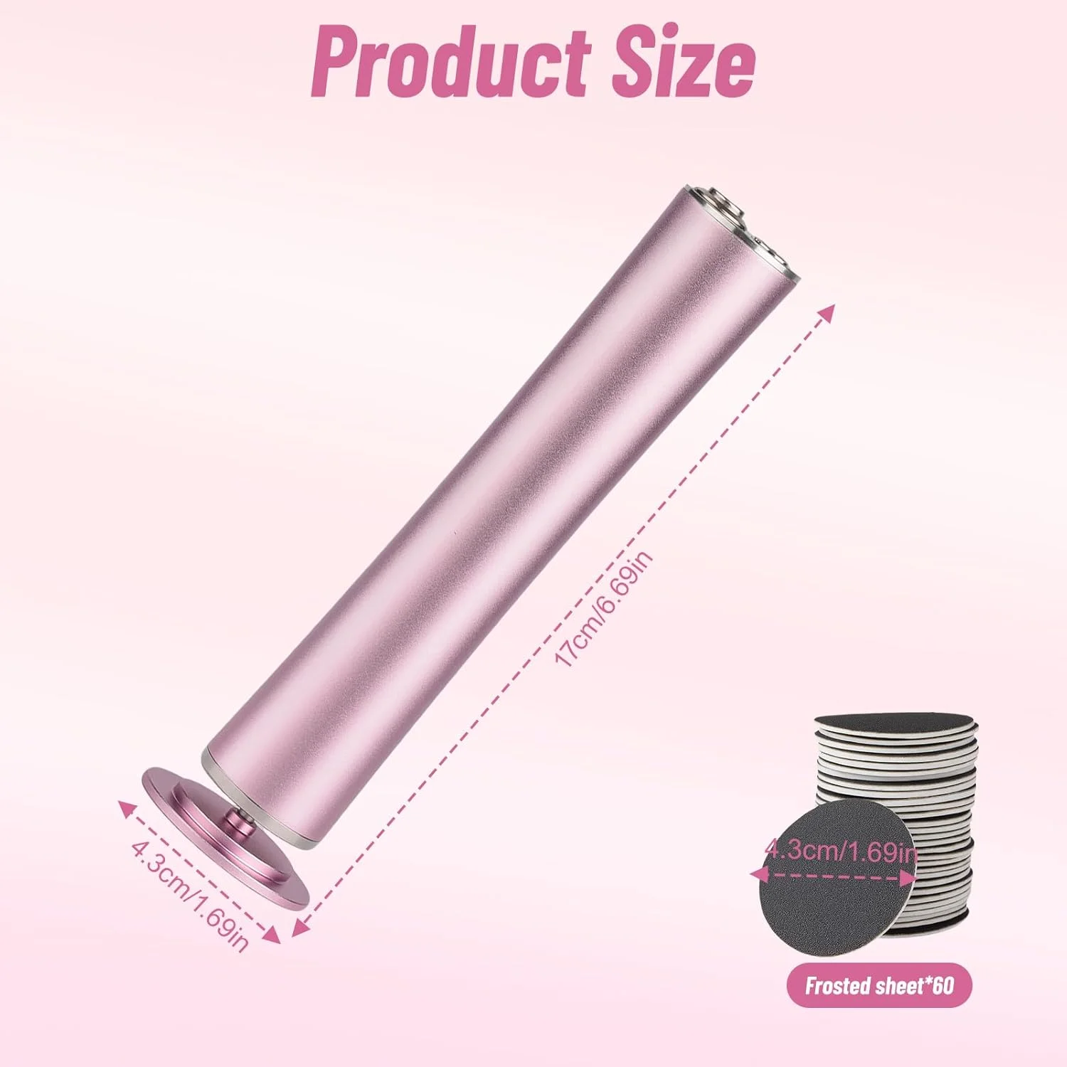 سوهان برقی پا - مینی سنگ پای قابل حمل برای از بین بردن پینه، پوست خشک و مرده، پاشنه های ترک خورده، سوهان برقی پدیکور، سرعت قابل تنظیم، 60 دیسک سمباده ای قابل تعویض، کیت پدیکور مراقبت بهداشتی