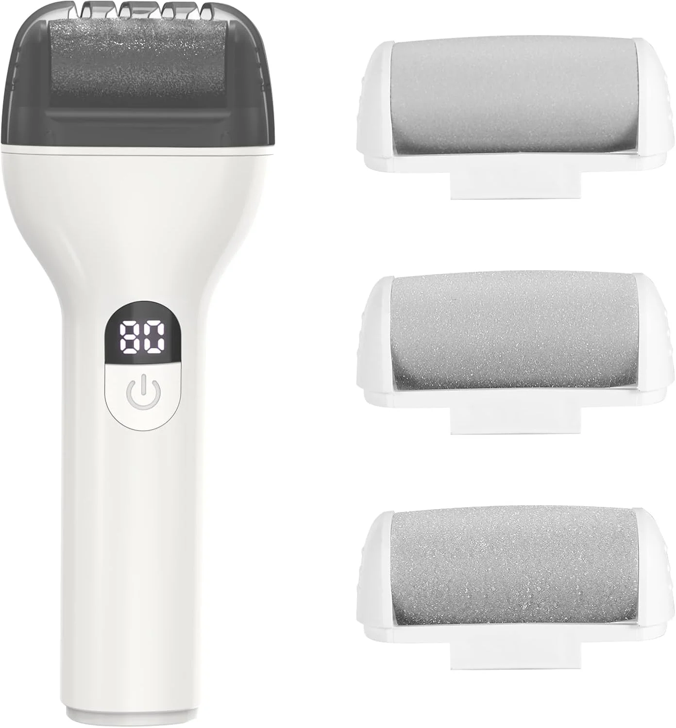 سوهان برقی پا - سوهان برقی پا با 3 سری، اسکرابر پا قابل شارژ 3 سرعته برای مراقبت از پا، مناسب برای پاشنه های ترک خورده و پوست سفت (سفید) سوهان برقی پا - سوهان برقی پا با 3 سری، اسکرابر پا قابل شارژ 3 سرعته برای مراقبت از پا، مناسب برای پاشنه های ترک خورده و پوست سفت (سفید)
