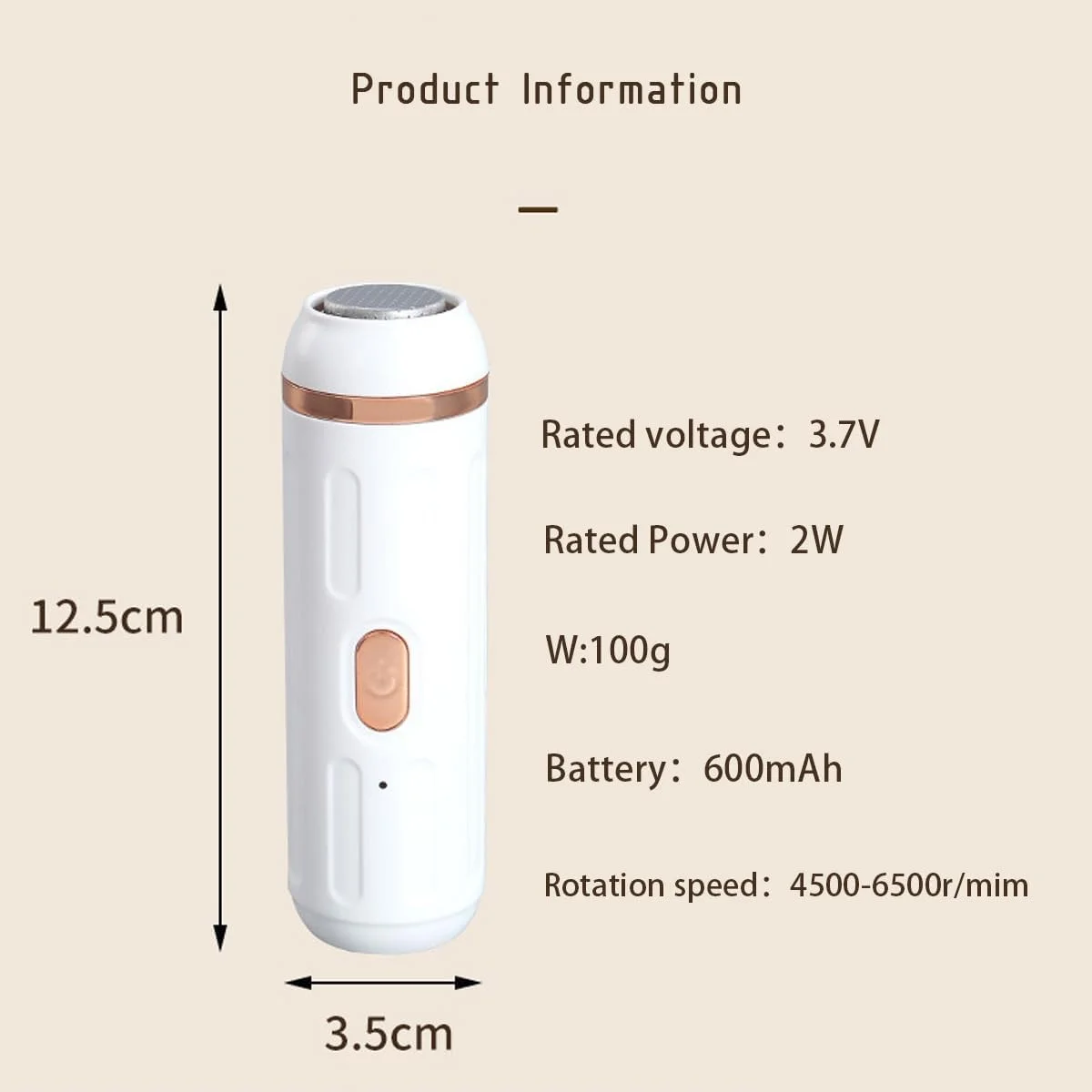 سوهان برقی پا - ابزار پدیکور شارژی با 3 سری غلتکی برای پوست های سفت، خشک و ترک خورده (لایه برداری قابل حمل و بدون درد)