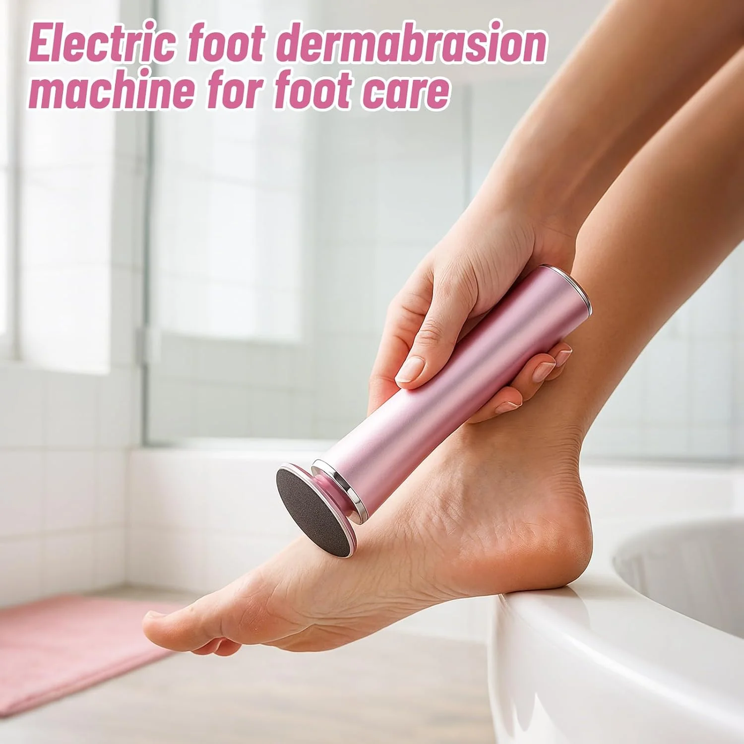 سوهان برقی پا - مینی سنگ پای قابل حمل برای از بین بردن پینه، پوست خشک و مرده، پاشنه های ترک خورده، سوهان برقی پدیکور، سرعت قابل تنظیم، 60 دیسک سمباده ای قابل تعویض، کیت پدیکور مراقبت بهداشتی