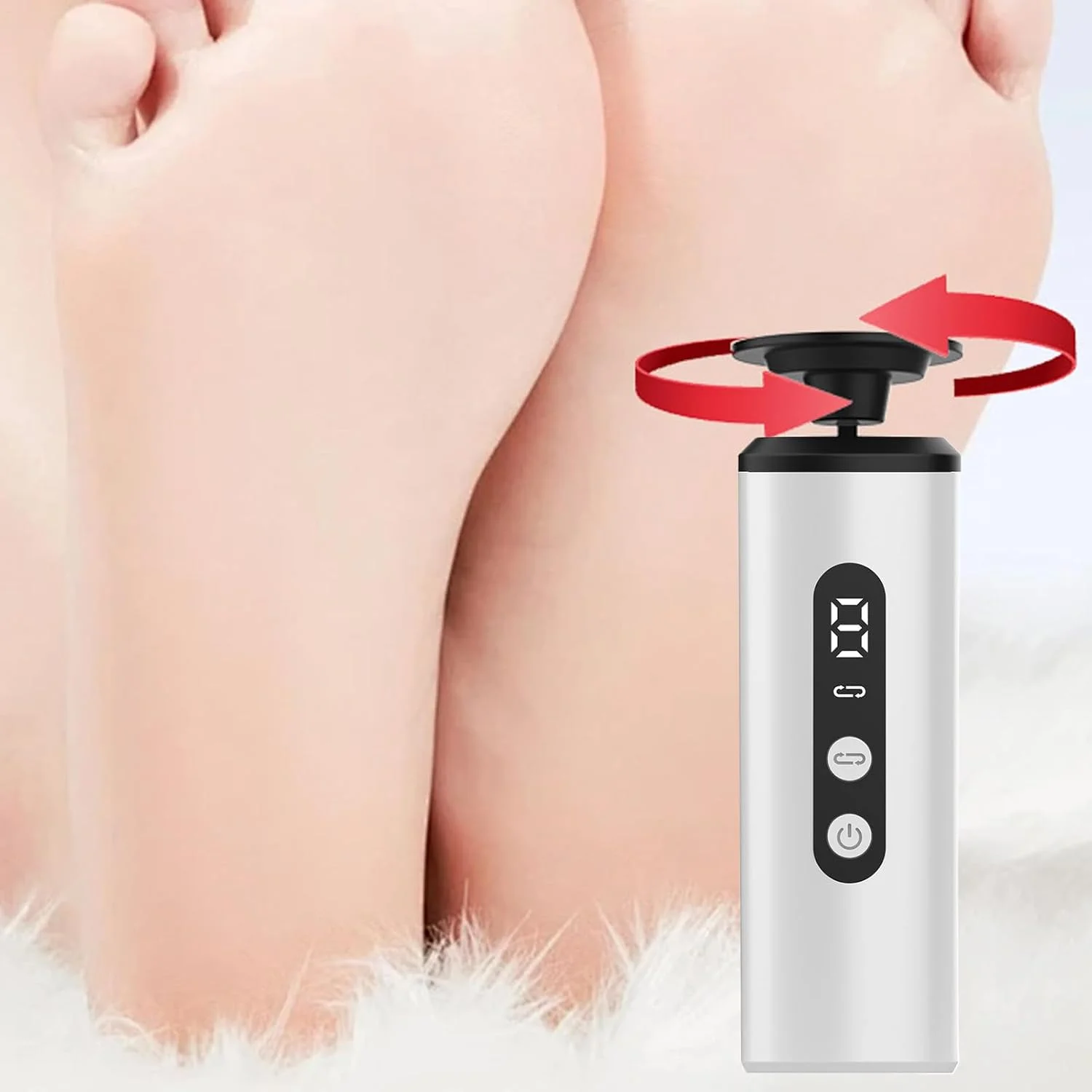 سوهان برقی پا - از بین برنده پوست مرده پا، اسکرابر پدیکور با 9 سرعت برای اسپا، آماده سازی بعد از صندل