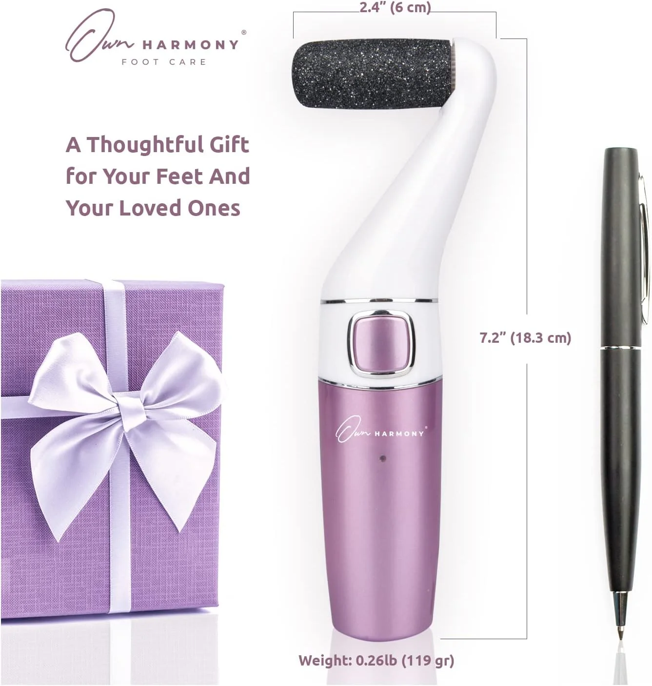 سوهان برقی پدیکور پا شارژی: ابزار حرفه ای پدیکور اون هارمونی (طراحی 2020) بهترین دستگاه سمباده برقی پا، پدی عالی برای از بین بردن پوست سفت، پینه و ترک پاشنه پا