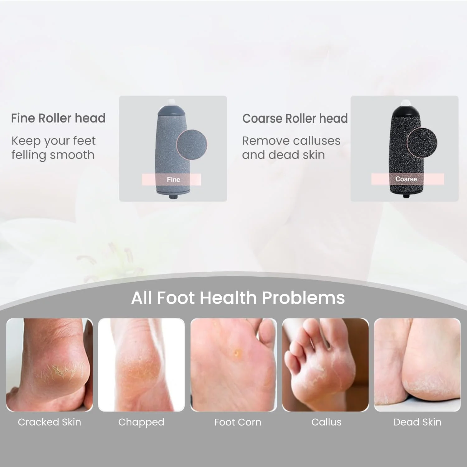 کیت سوهان برقی پا، ابزار پدیکور برای از بین بردن پینه - سوهان برقی قابل تنظیم سرعت برای پوست و پینه پا