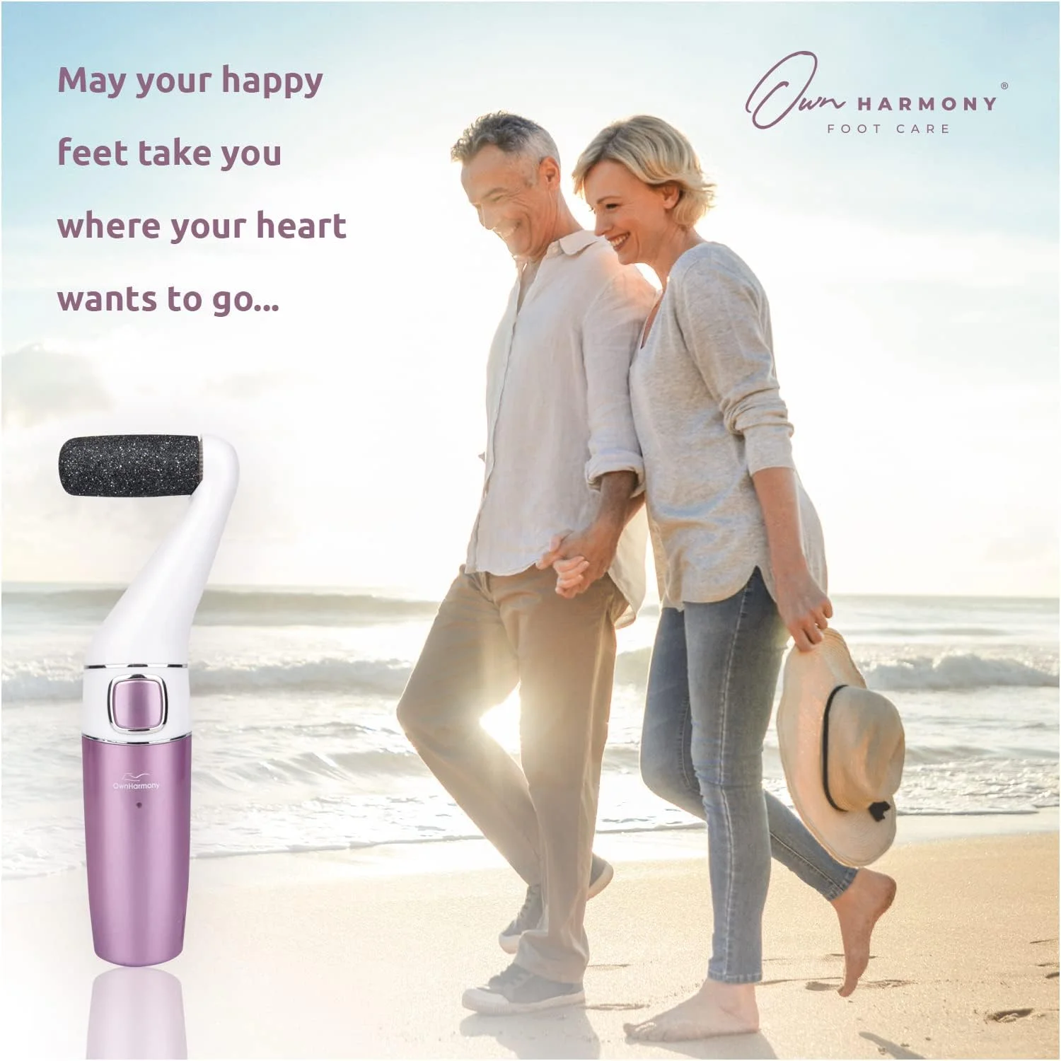 سوهان برقی پدیکور پا شارژی: ابزار حرفه ای پدیکور اون هارمونی (طراحی 2020) بهترین دستگاه سمباده برقی پا، پدی عالی برای از بین بردن پوست سفت، پینه و ترک پاشنه پا