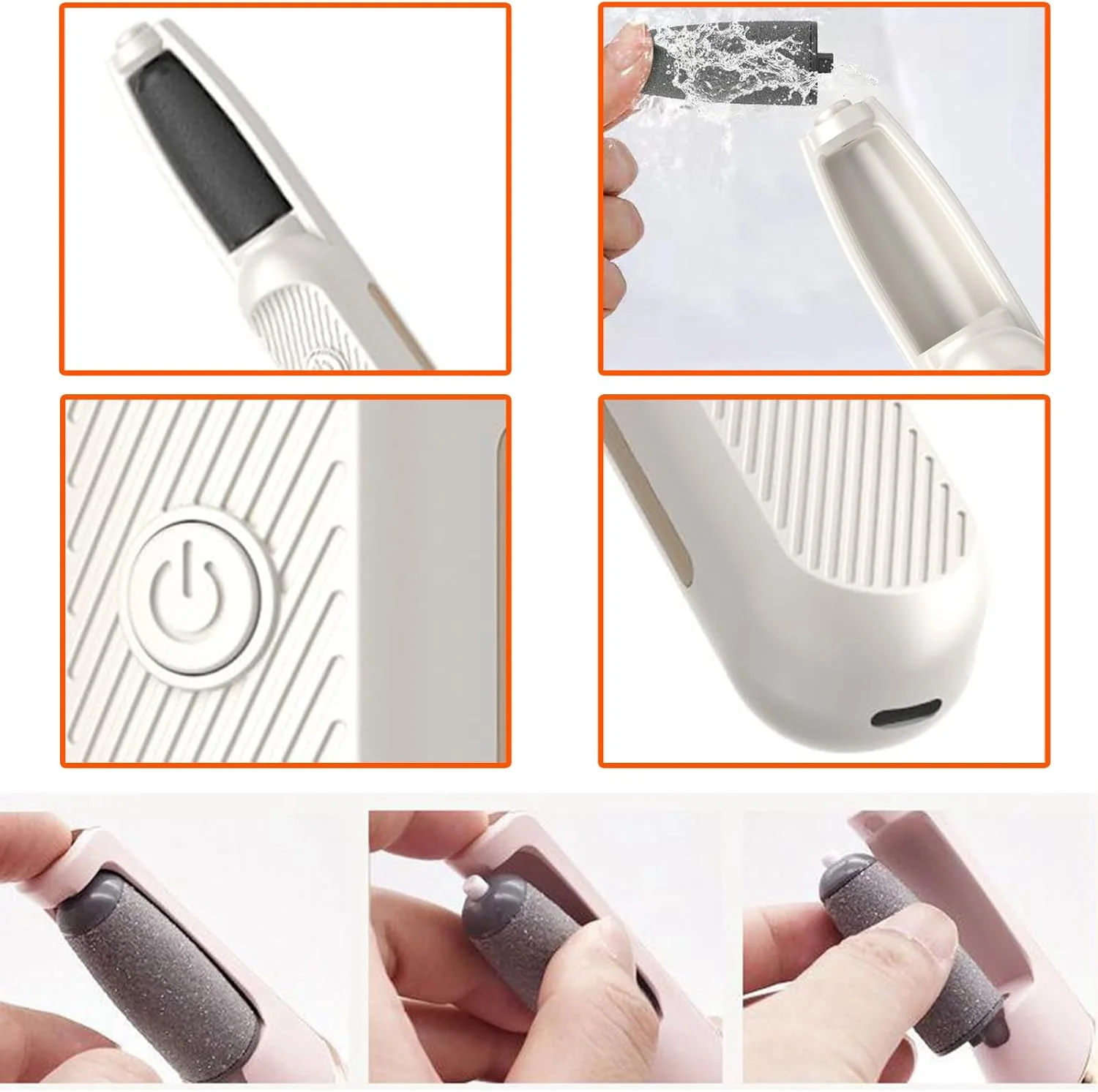 سوهان برقی پدیکور پا - فایل حرفه ای قابل حمل و شارژی برای از بین بردن پوست های سفت و زبر پا و داشتن پاهایی نرم و تمیز